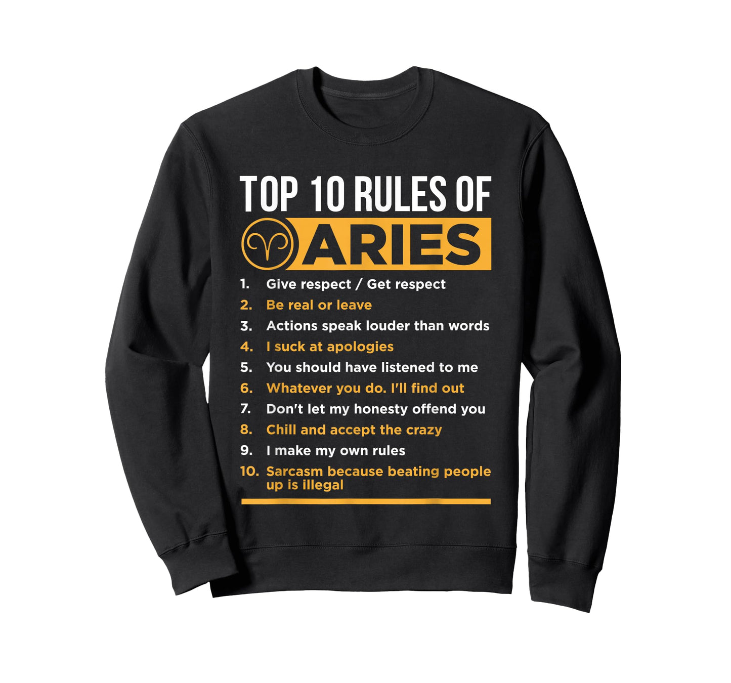 Aries Traits Facts Horoscope Zodiac Astrological Sign Gift T-Shirt Small