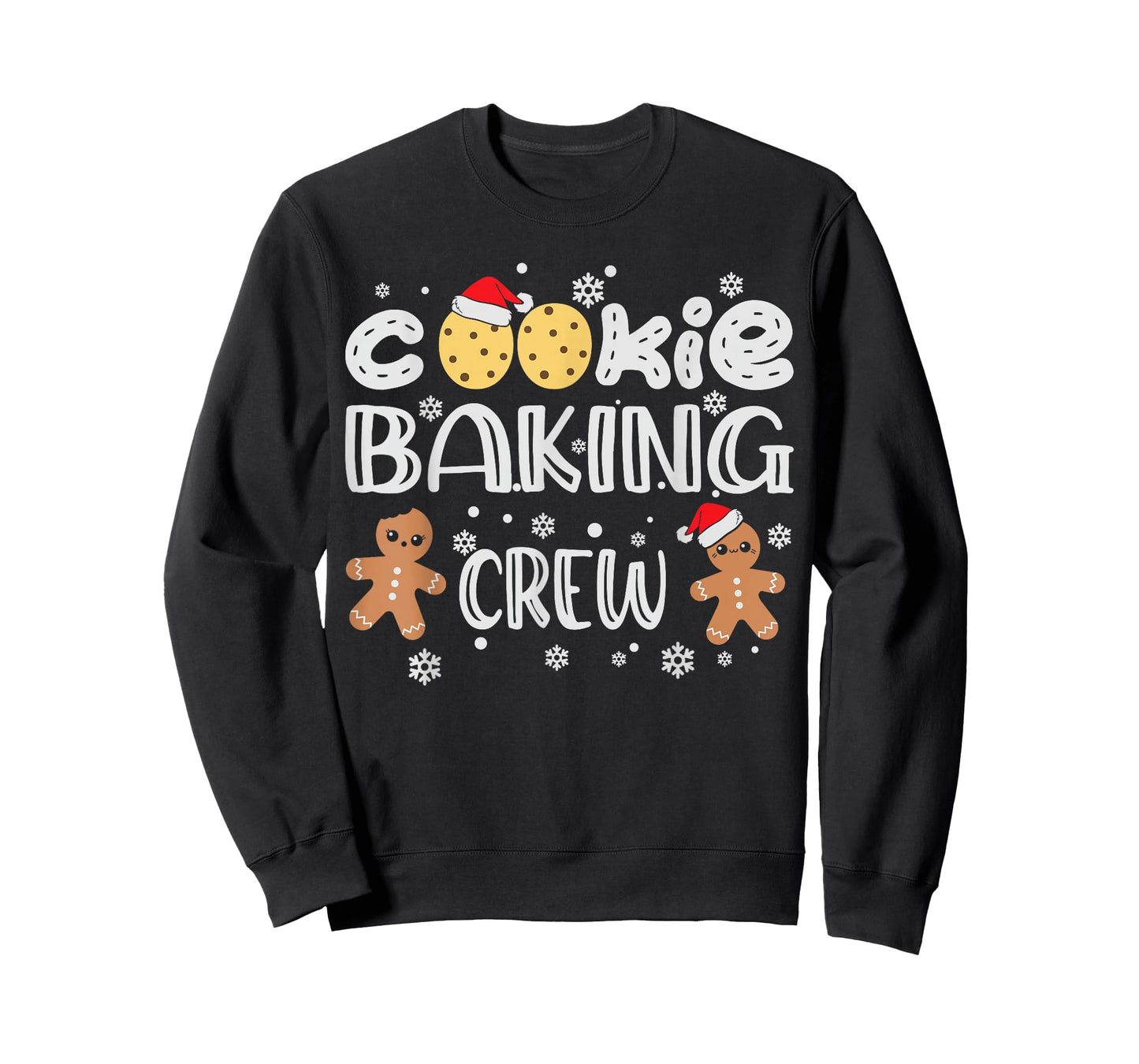 Cookie Baking Crew Gingerbread Men with Xmas Hats T-Shirt