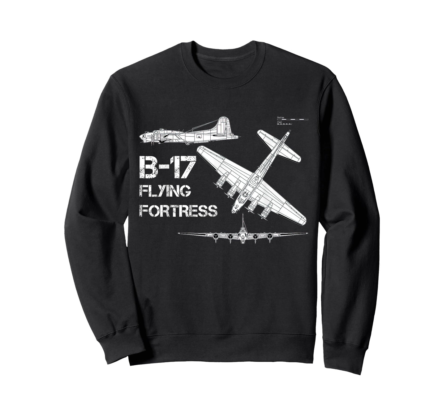 B-17 Flying Fortress WW2 Heavy Bomber Aircraft Blueprint T-Shirt