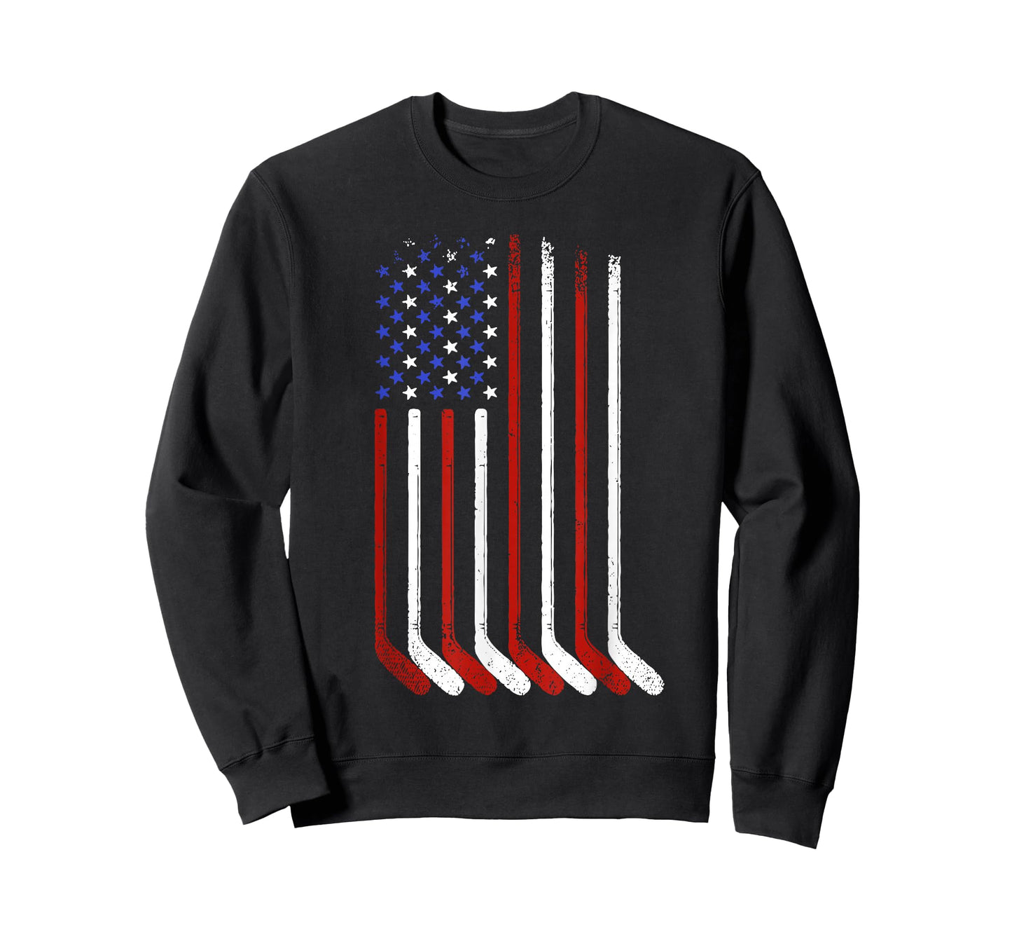 Vintage Ice Hockey American Flag For Men Boys Girls Women T-Shirt