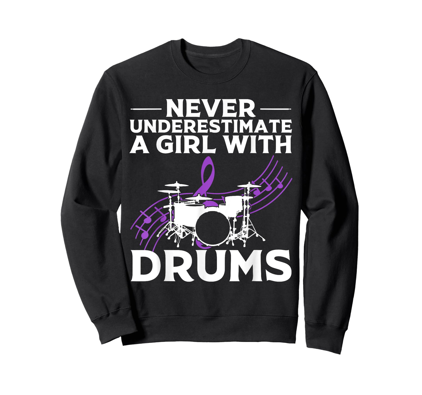 Funny Girl Drummer Gift For Women Cool Rock And Roll Lady T-Shirt