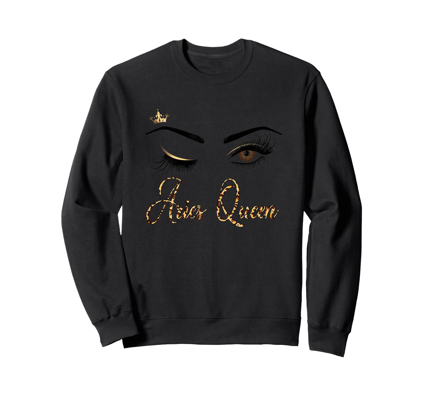 Aries Zodiac Birthday Leopard Print For Girls Women T-Shirt