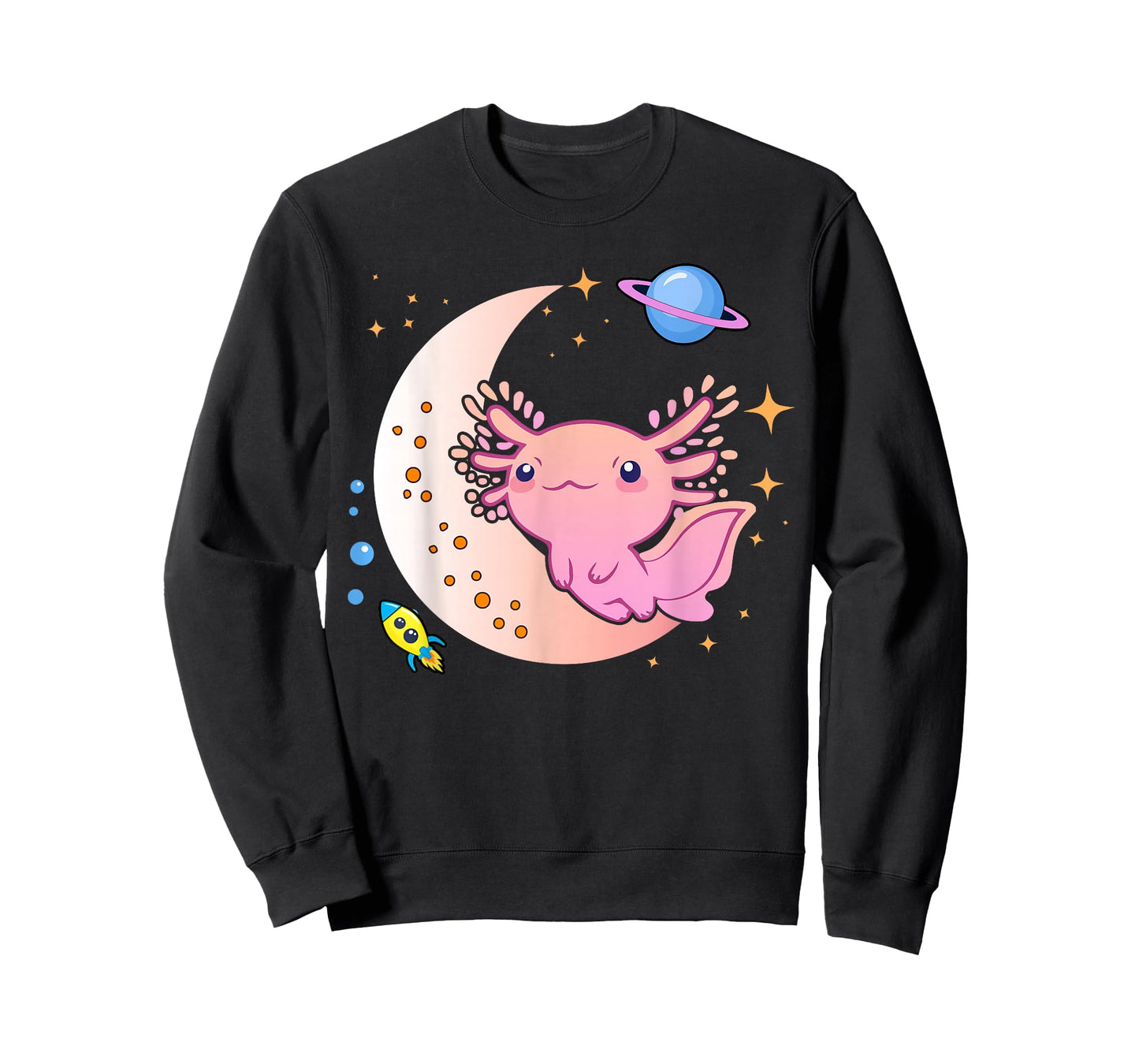 Cute Space Axolotl-Shirt Kids Teen Girl Kawaii Pastel Goth T-Shirt