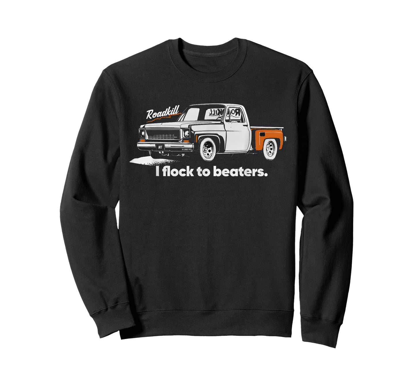 Roadkill I Flock to Beaters Adult T-Shirt