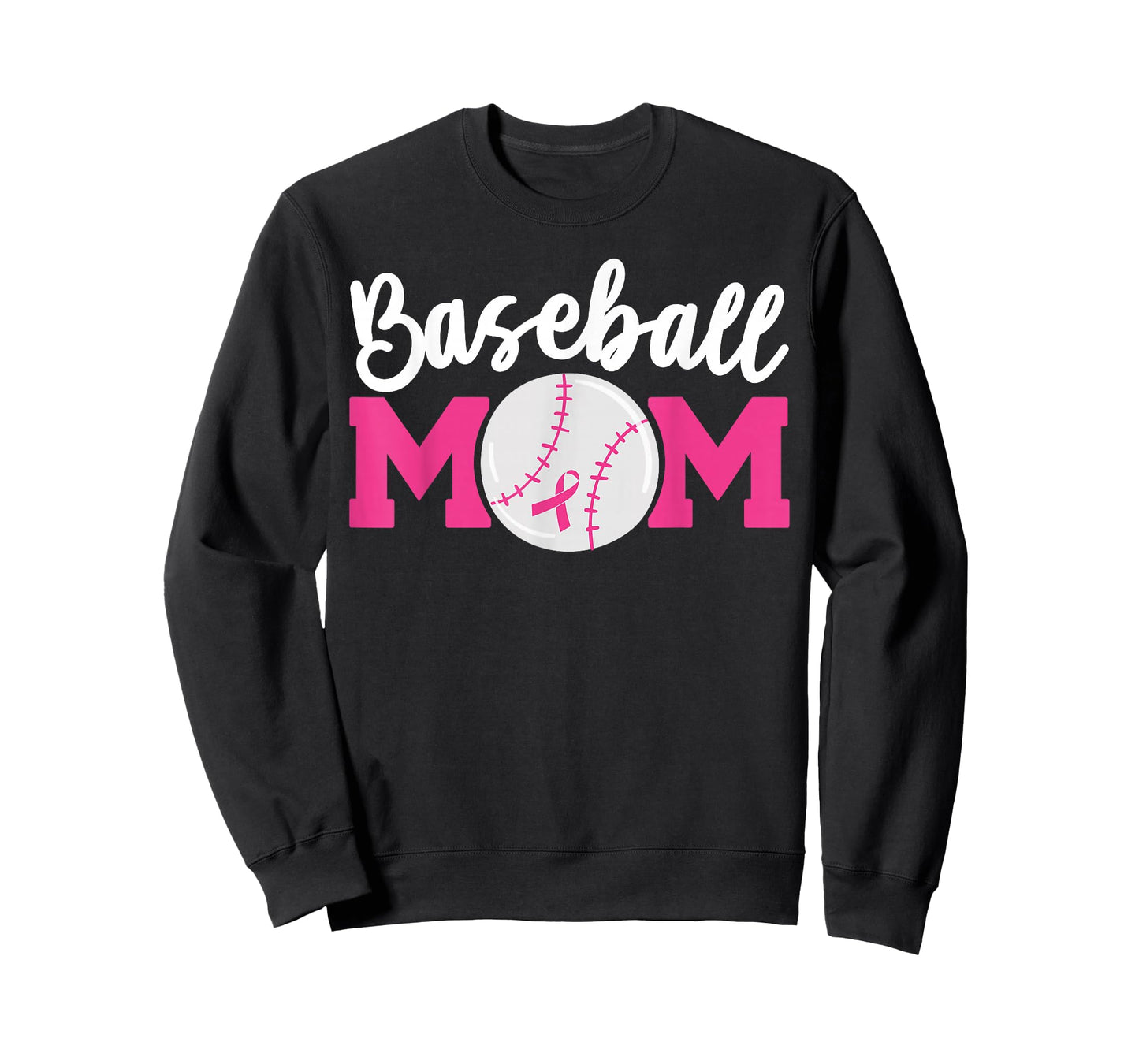 Baseball Mom Pink Ribbon Breast Cancer Awareness Fighters T-Shirt