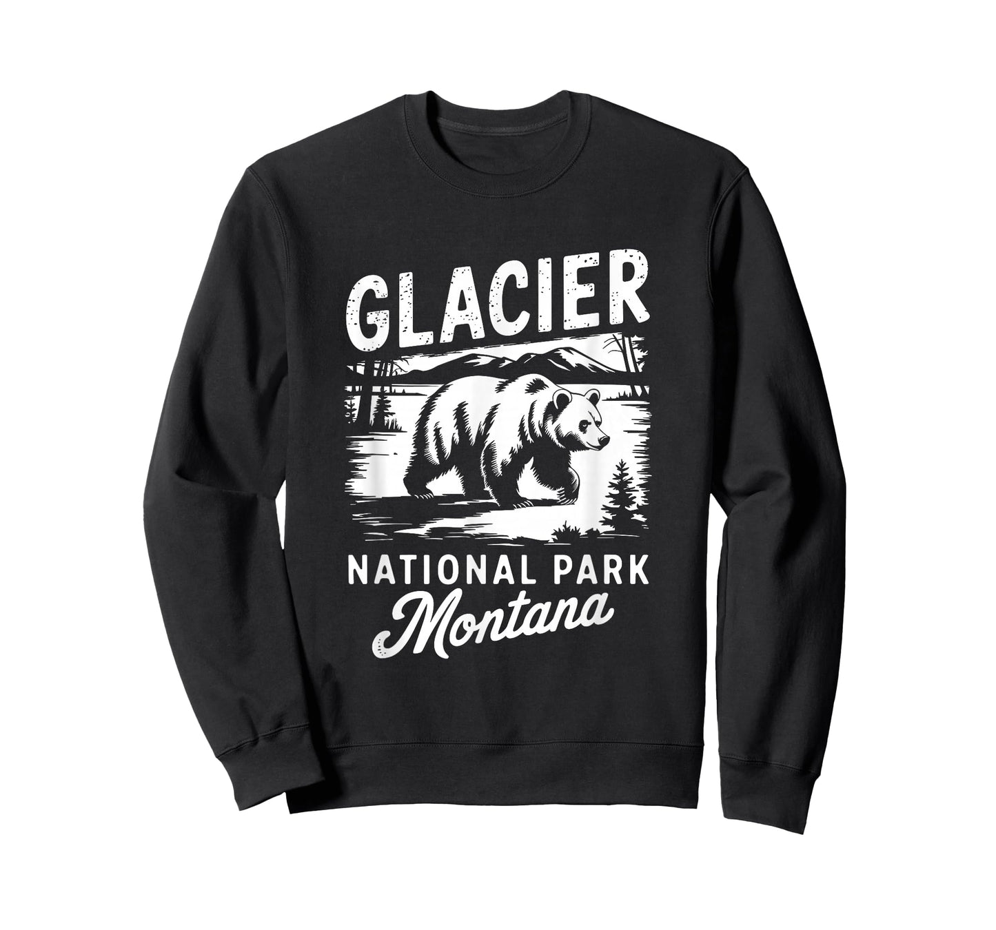 Glacier National Park Montana Bear Vintage Style T-Shirt