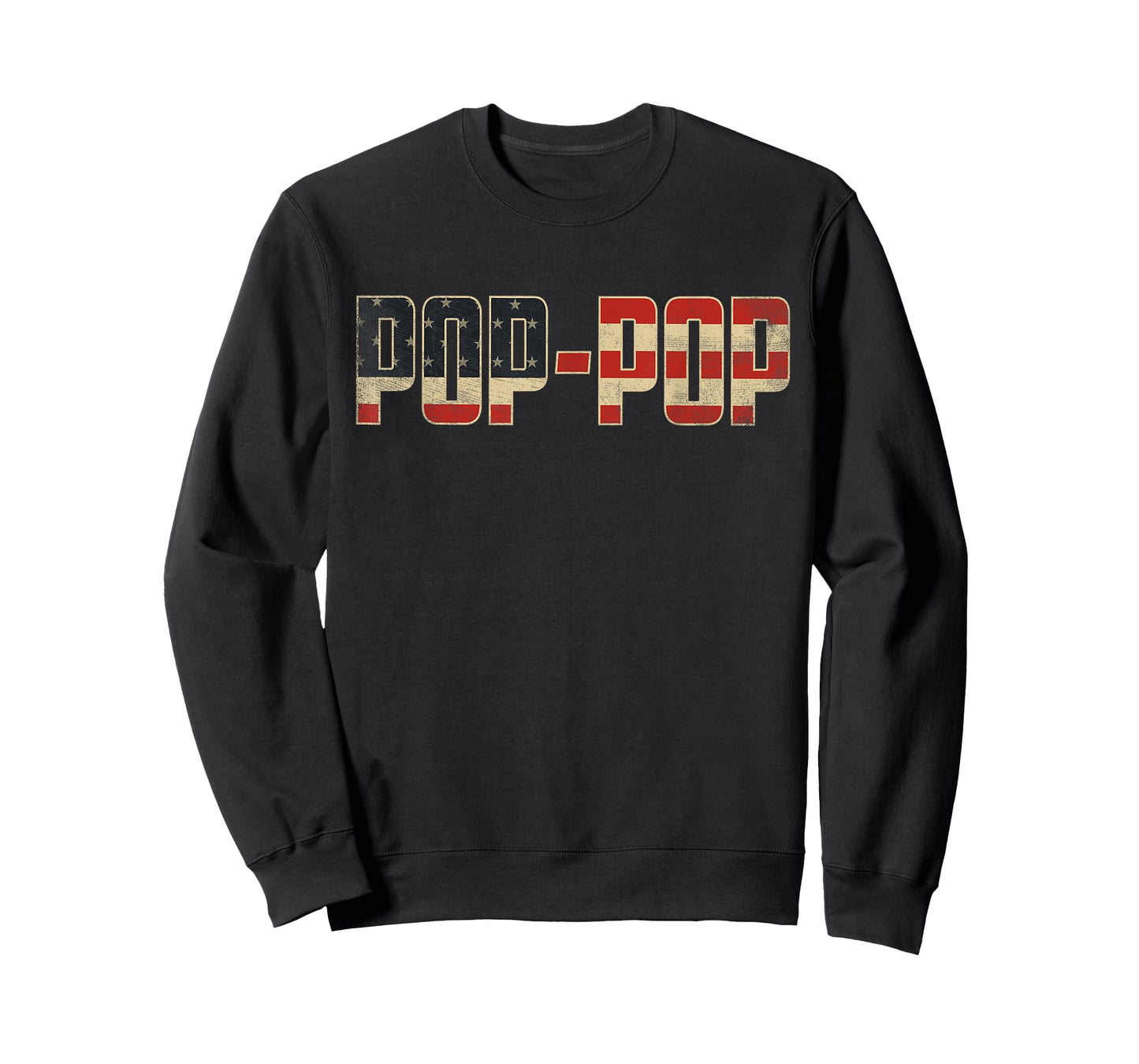 Pop-Pop Bold Patriotic American Flag Father’s Day Pop-Pop T-Shirt