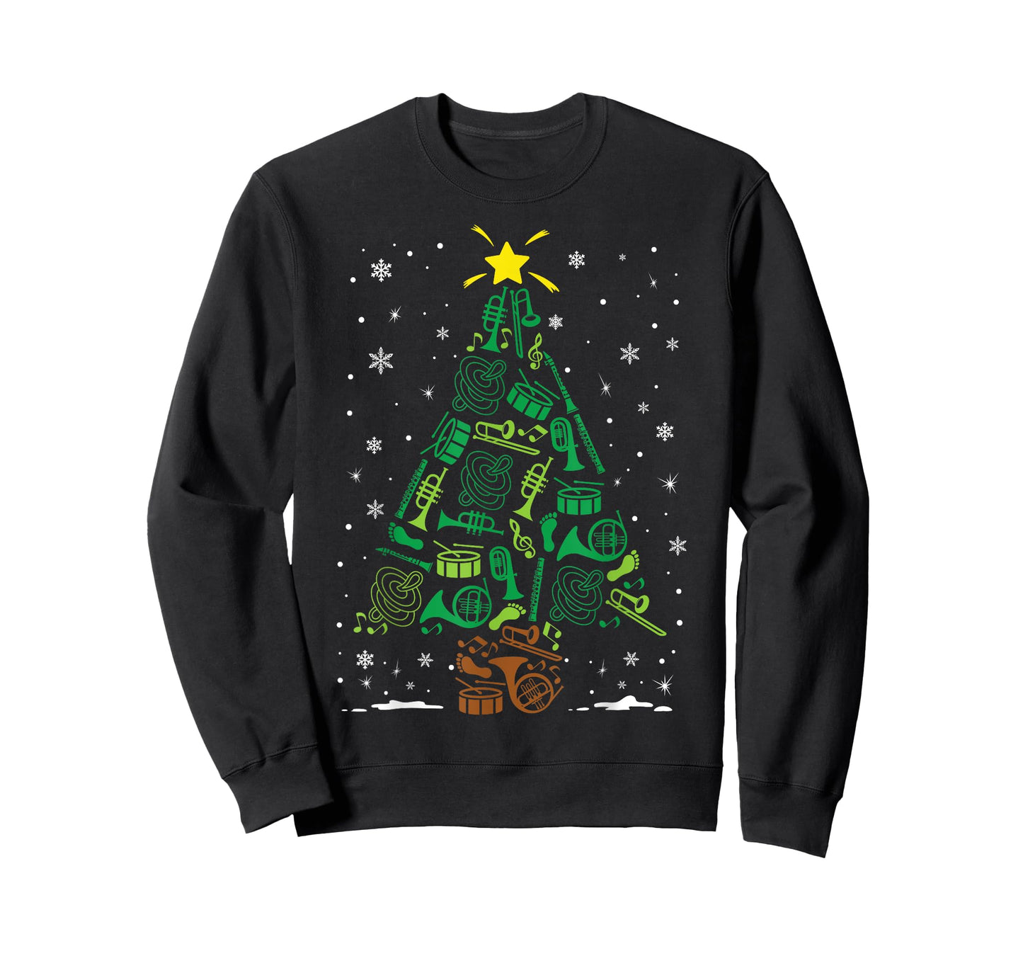 Marching Band Instrument Family Matching Christmas Tree T-Shirt