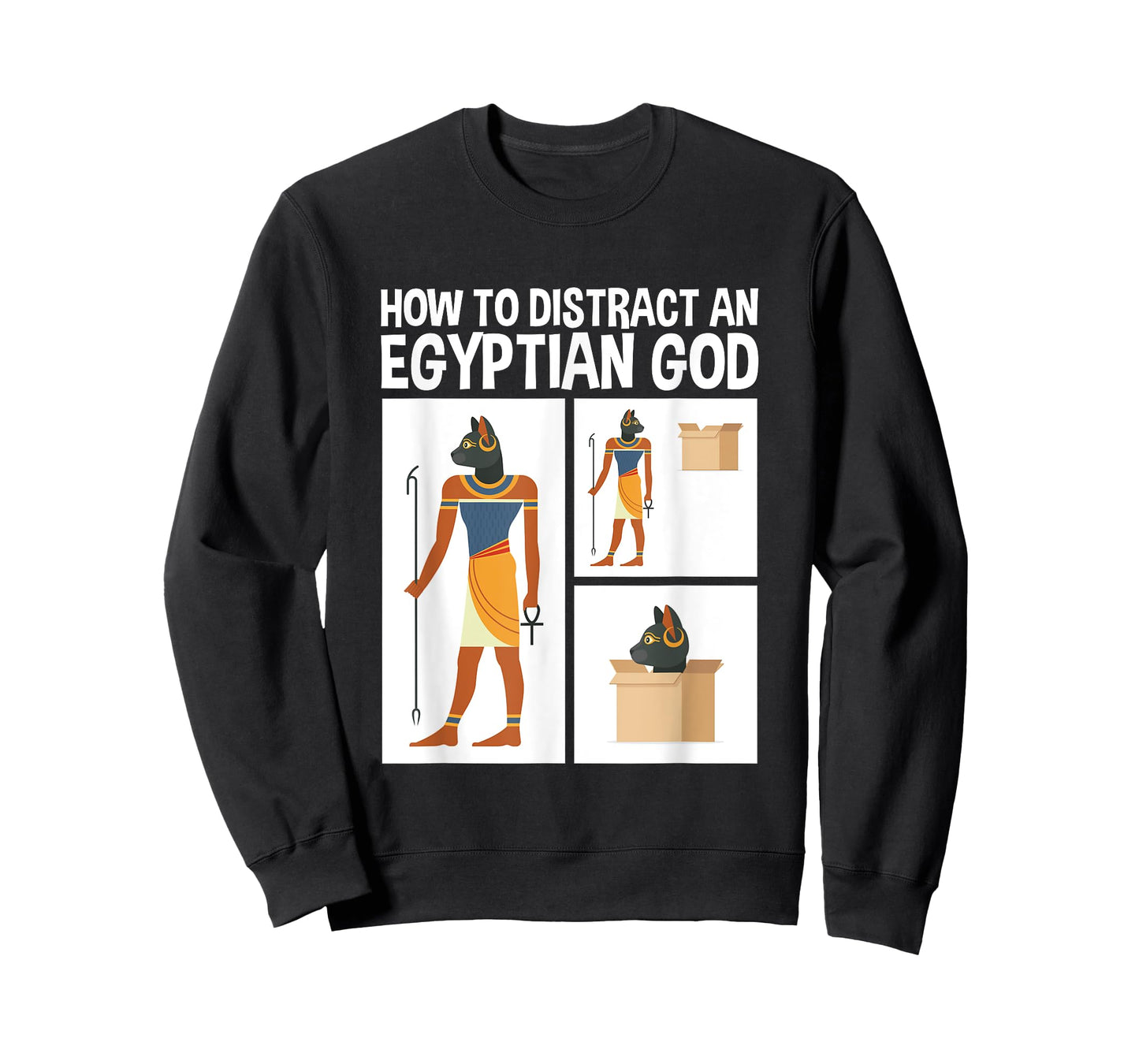 How To Distract An Egyptian God Funny Cat Tshirt T-Shirt
