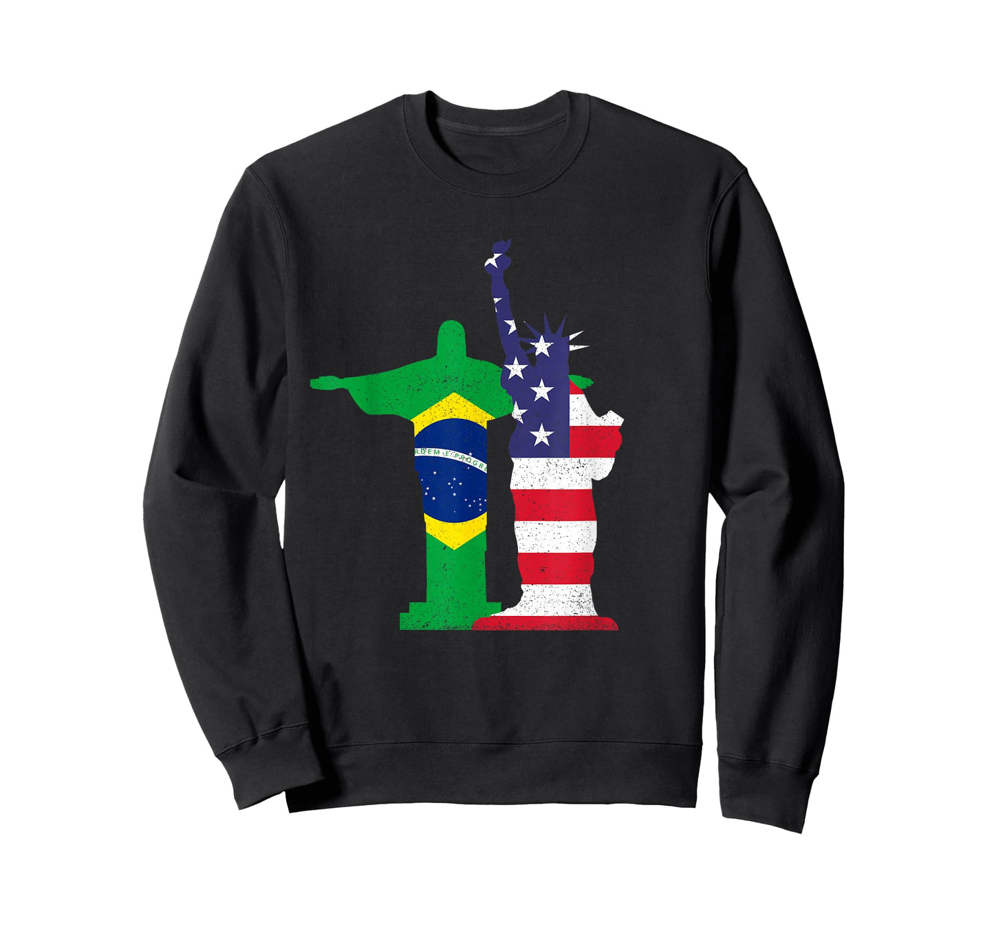 Half Brazilian Half American USA Brazil Culture Patriot Flag T-Shirt