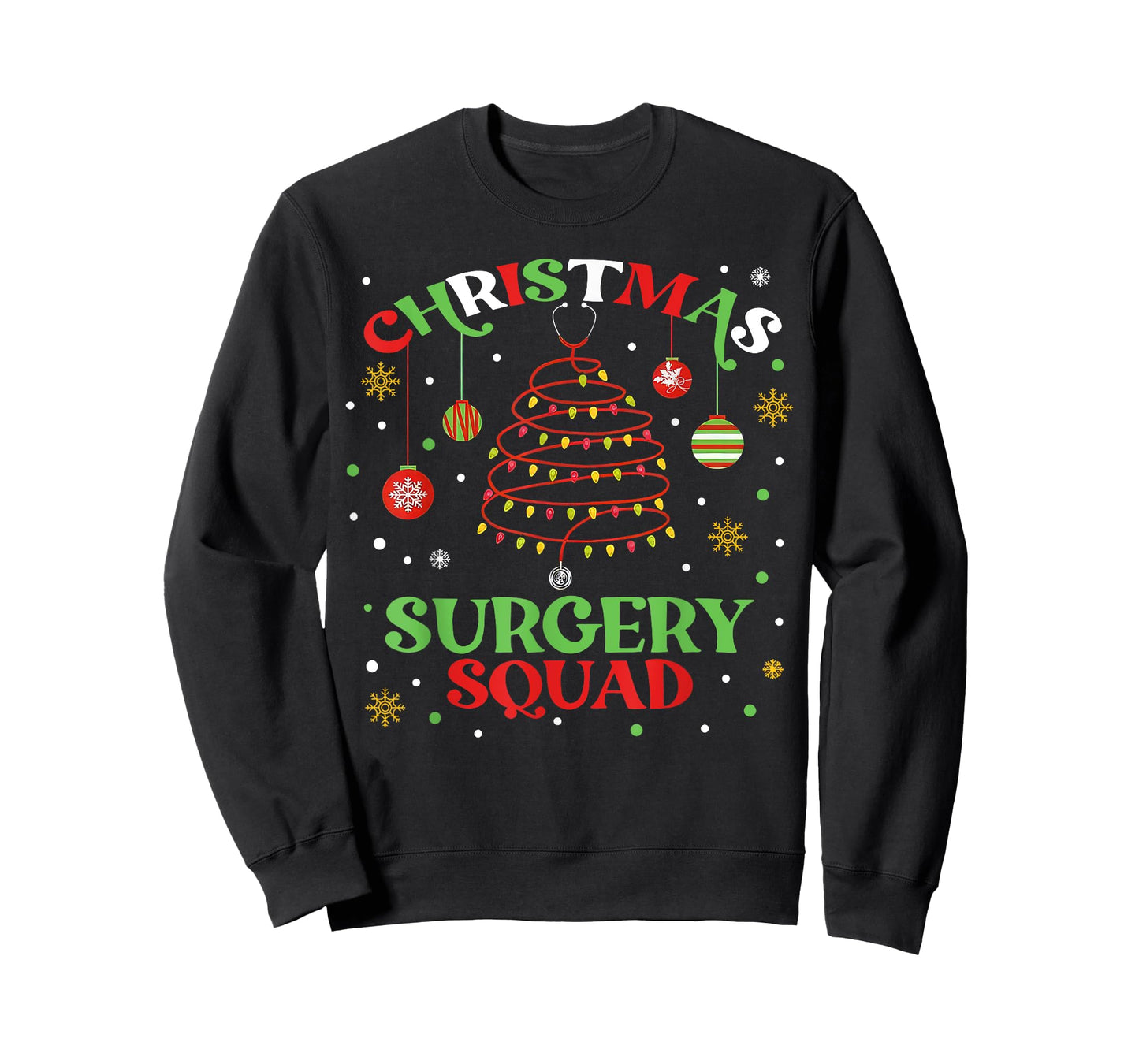 Christmas Surgery Squad Medical Surgical Nurse RN Xmas T-Shirt