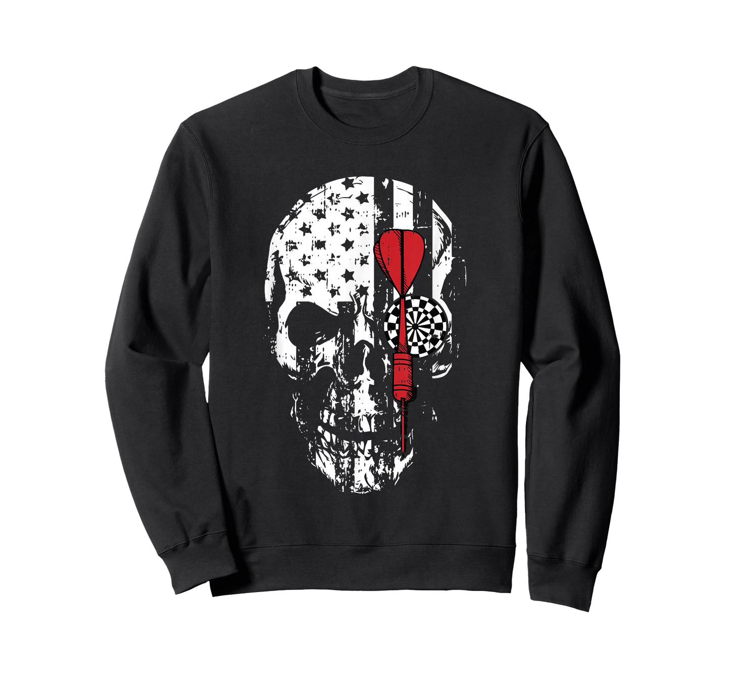 Skull American Flag Darts Board Throwing Sports Player Gift T-Shirt