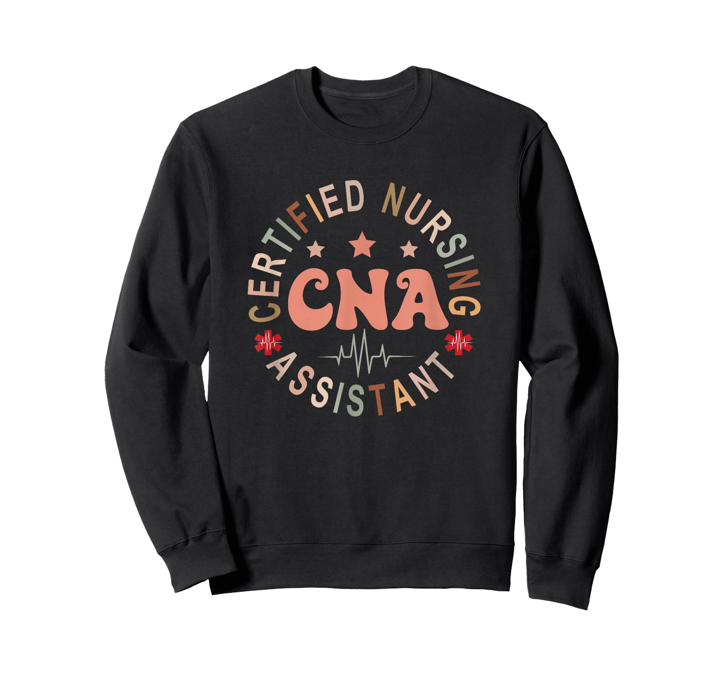 Certified Nurse Assistant Appreciation CNA Apparel Unisex-Adults Nursing Assistant T-Shirt, Black, Small, Short Sleeve, T-Shirt, All Seasons