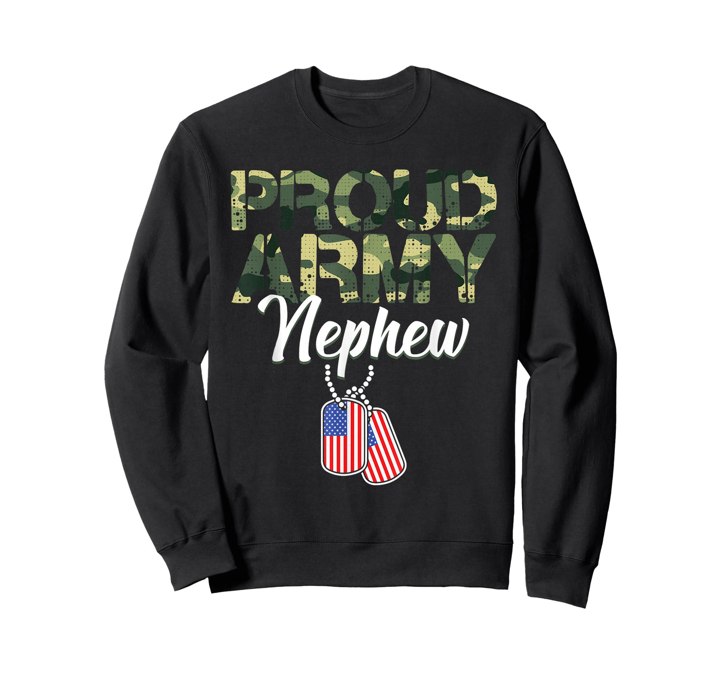 Funny Proud Army Nephew Military Camo Art For Kids Toddlers T-Shirt