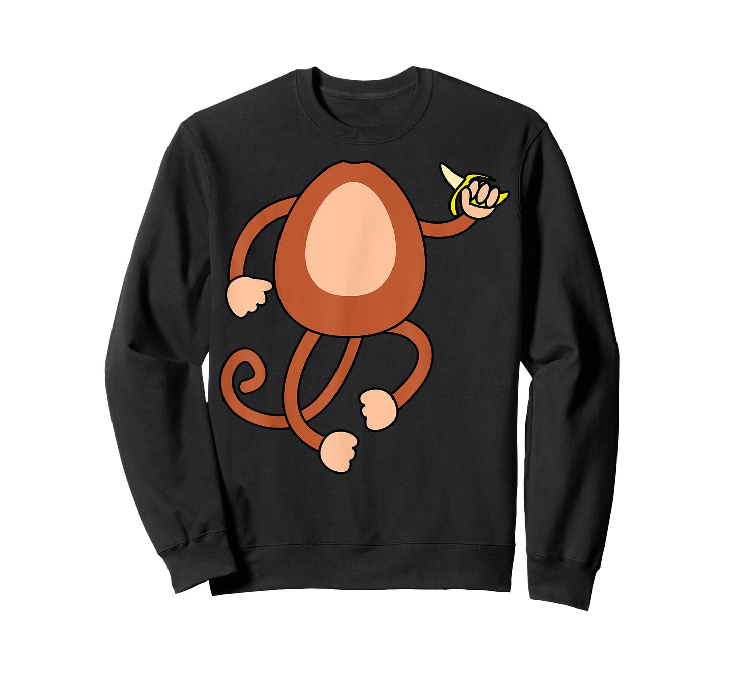 Monkey Holding Banana Costume Funny Easy Halloween Gift T-Shirt