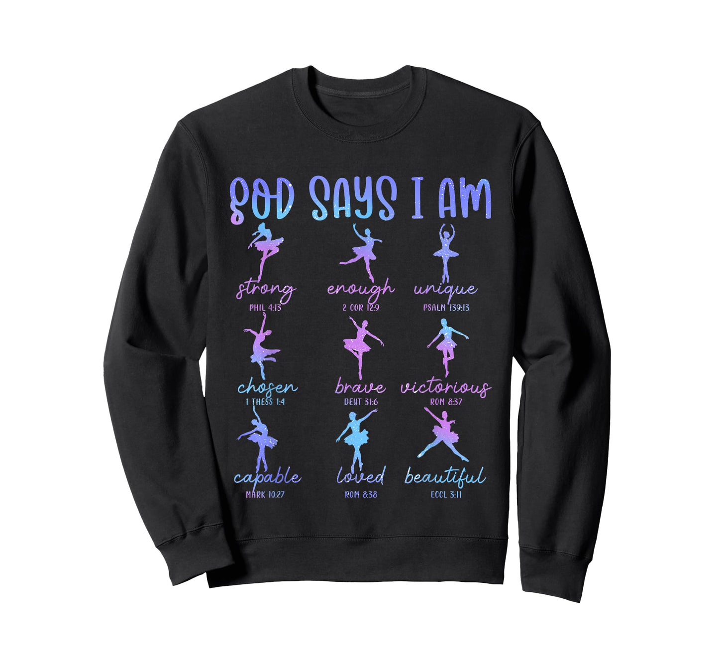God Says I-Am Ballerina Dancer Christian Faith Ballet Dance T-Shirt