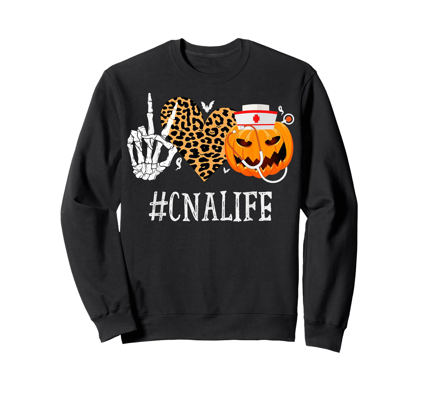CNA Certified Nursing Assistant Peace Love Pumpkin Halloween T-Shirt