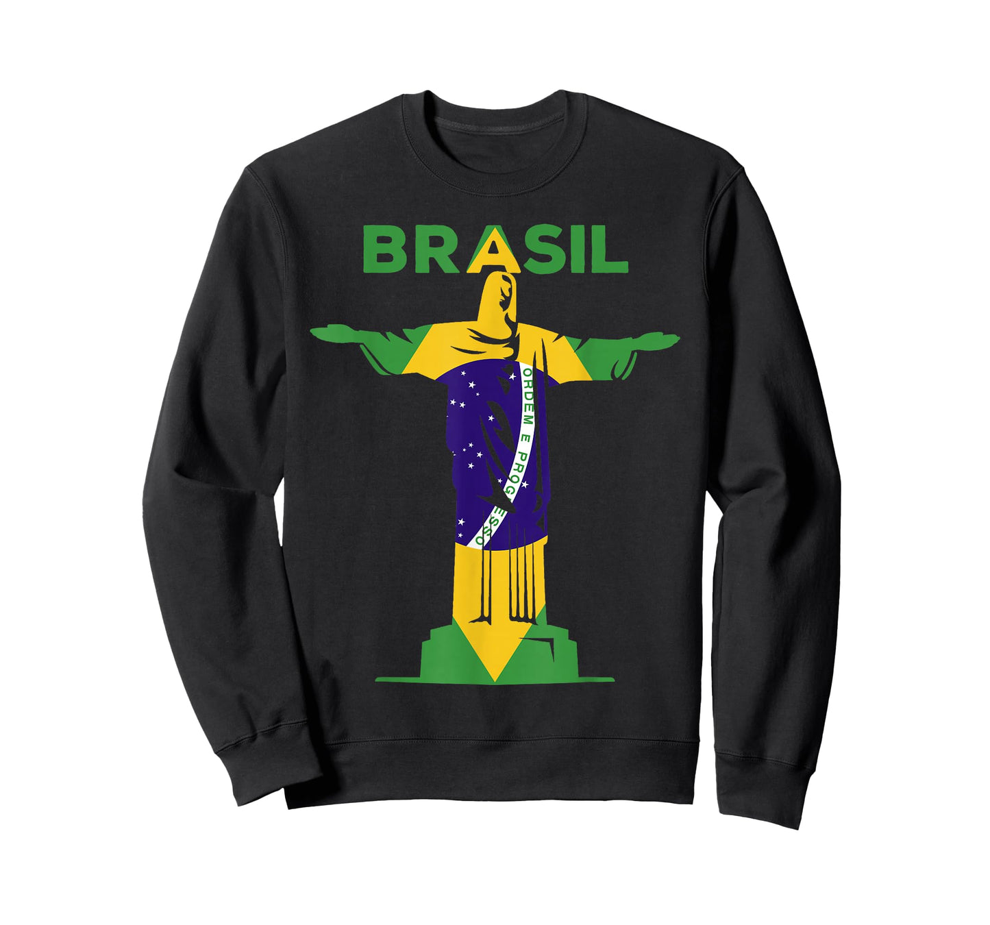 BRASIL - Christ The Redeemer Statue & Brazilian FLAG Pride T-Shirt