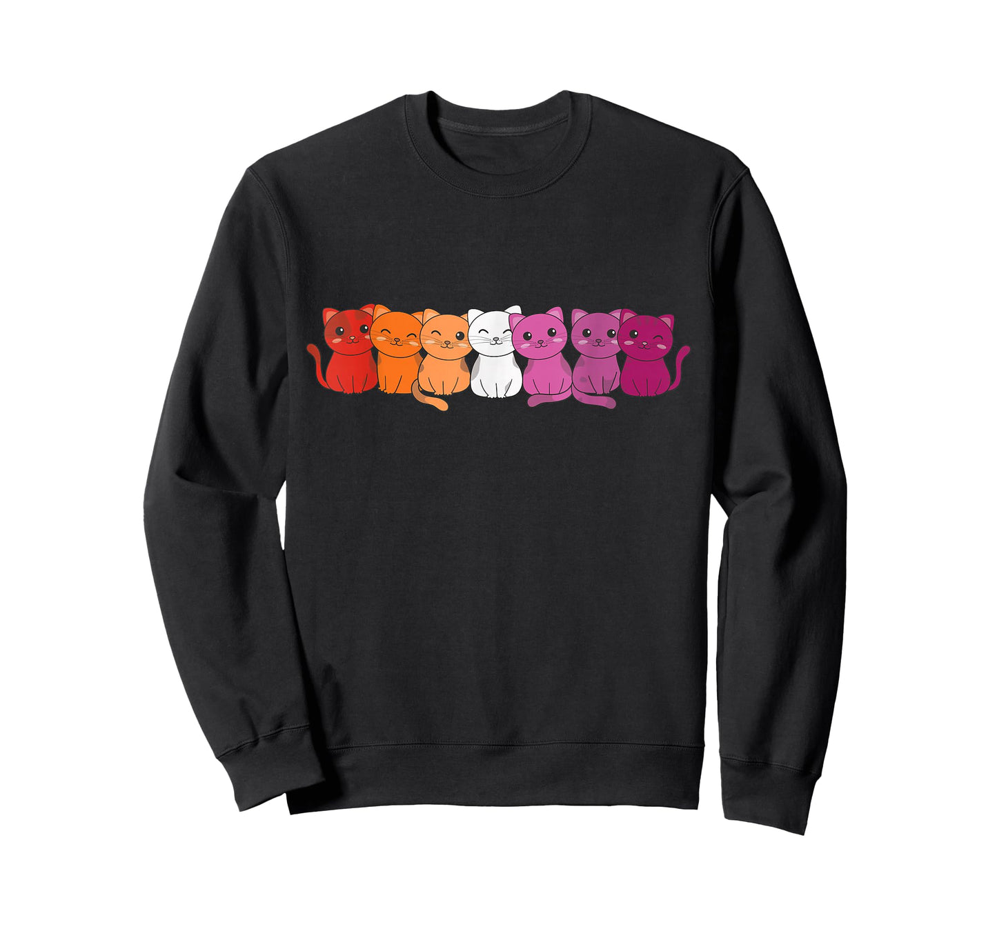 Lesbian Flag Gay Pride LGBTQ Cats Cute Lesbian cat T-Shirt
