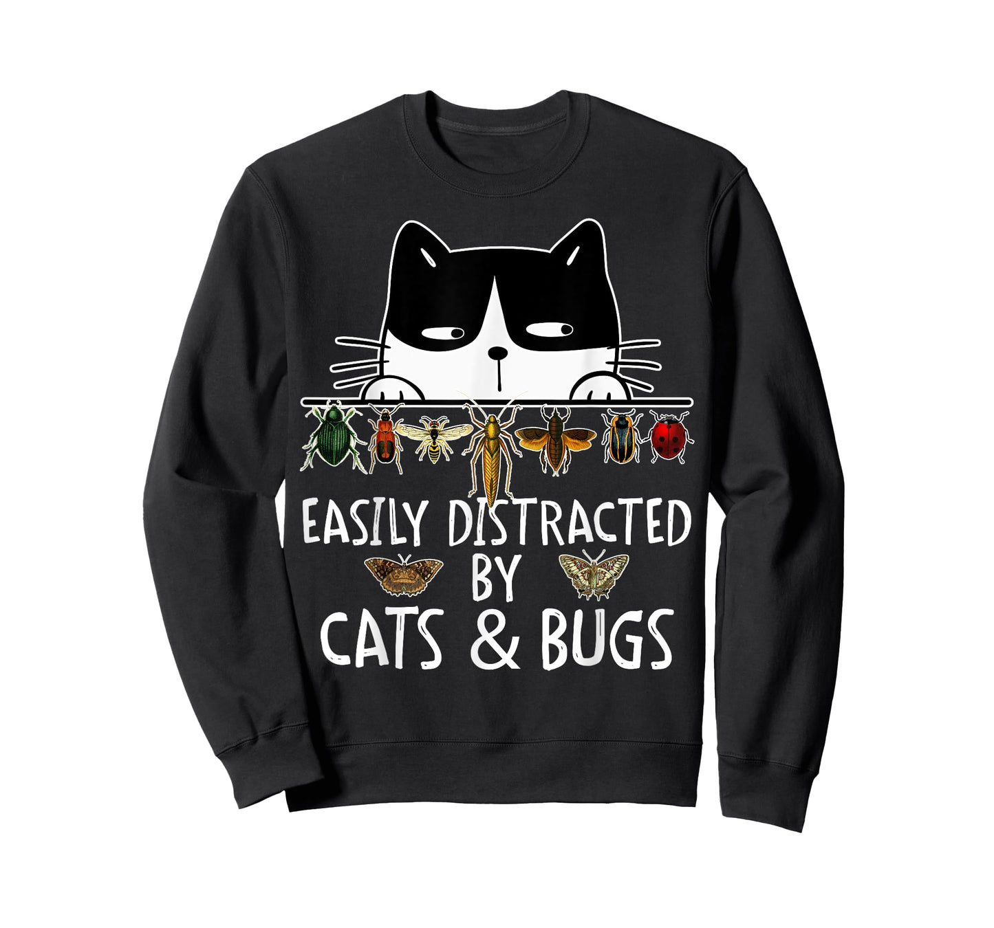 Funny Entomologist Saying Easily Distracted By Cats And Bugs T-Shirt