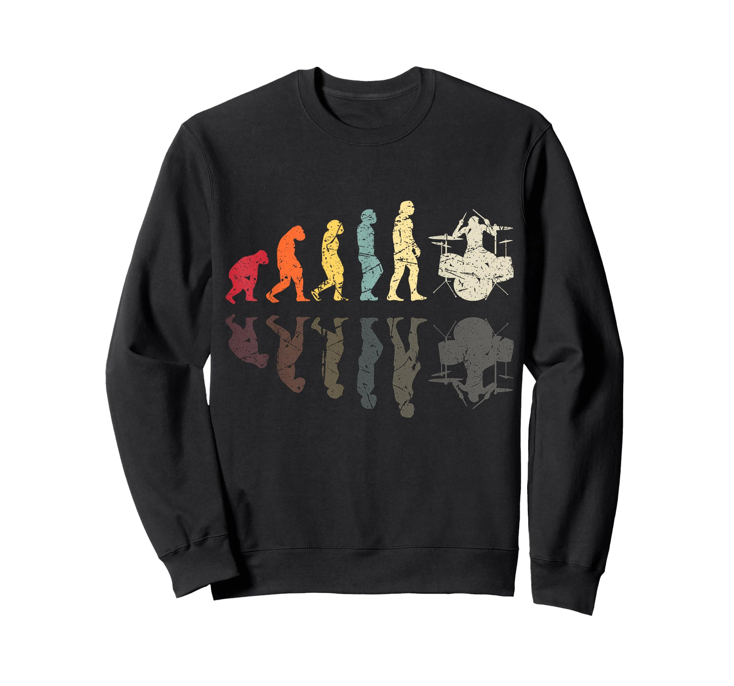 Evolution of man Drums Band Retro Vintage Drummer T-Shirt