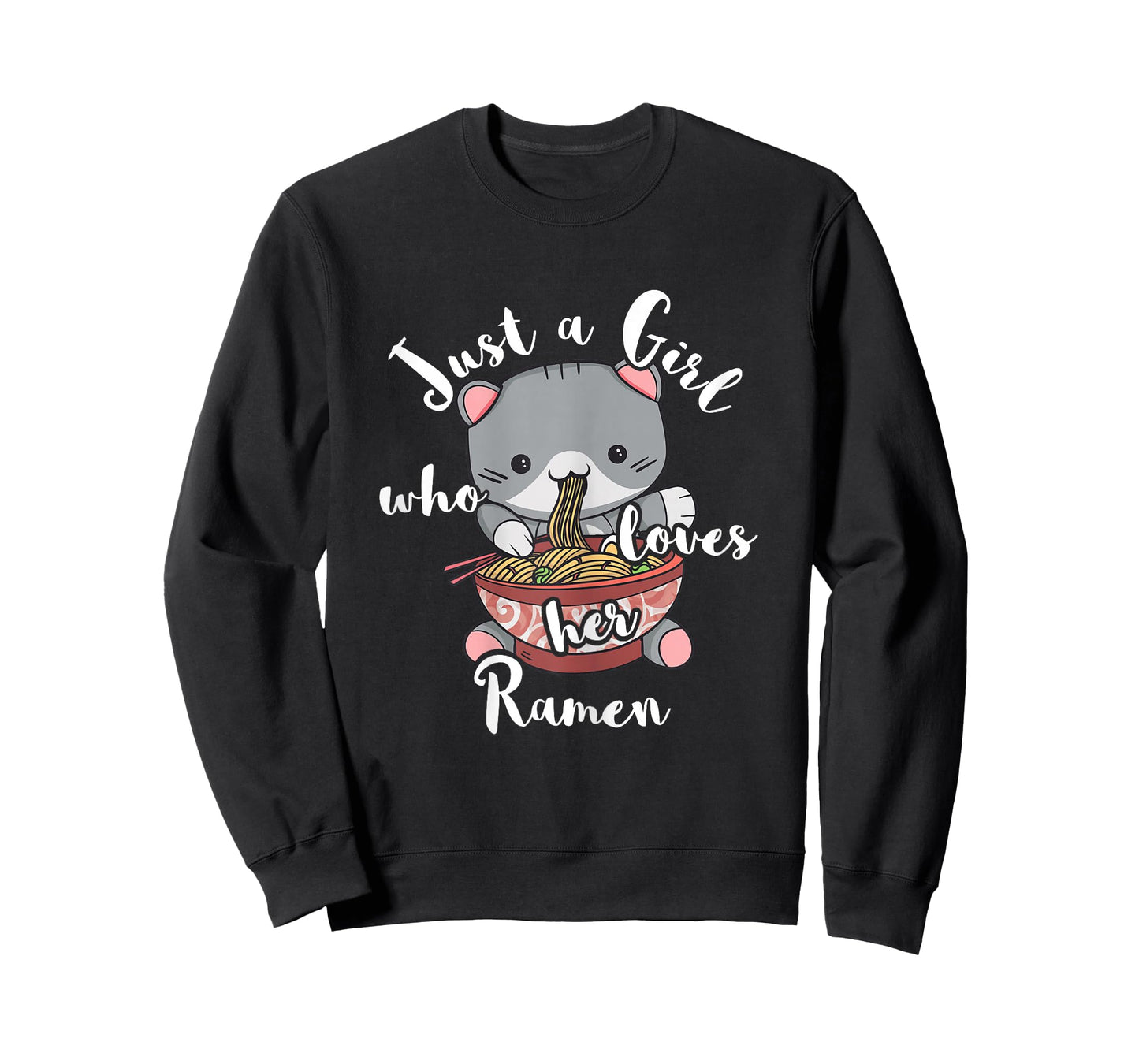 Ramen Girls Japanese Noodle Soup Food Cute Kawaii Cat T-Shirt