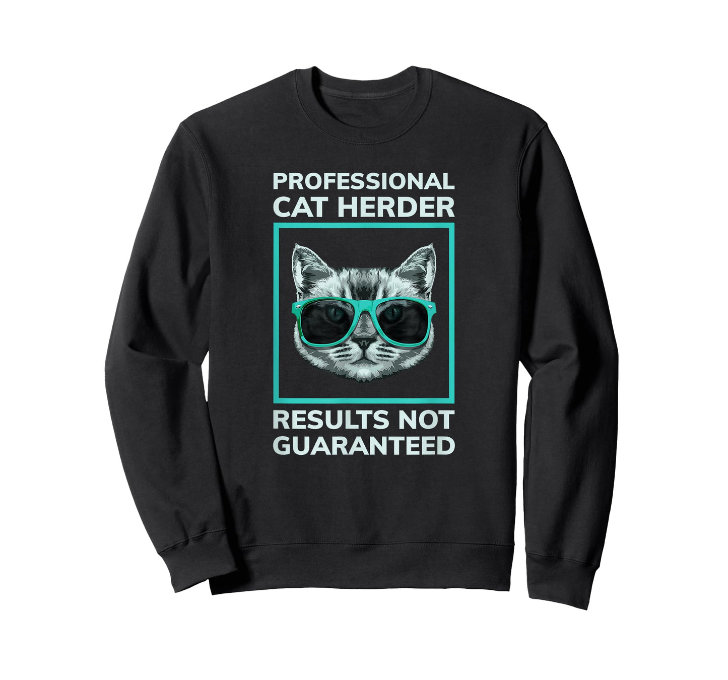 Funny Ideas For Cat Lovers by Wordmarked - Professional Cat Herder T-Shirt - Black, Unisex, Adult, Cat Lovers, Short Sleeve, Small