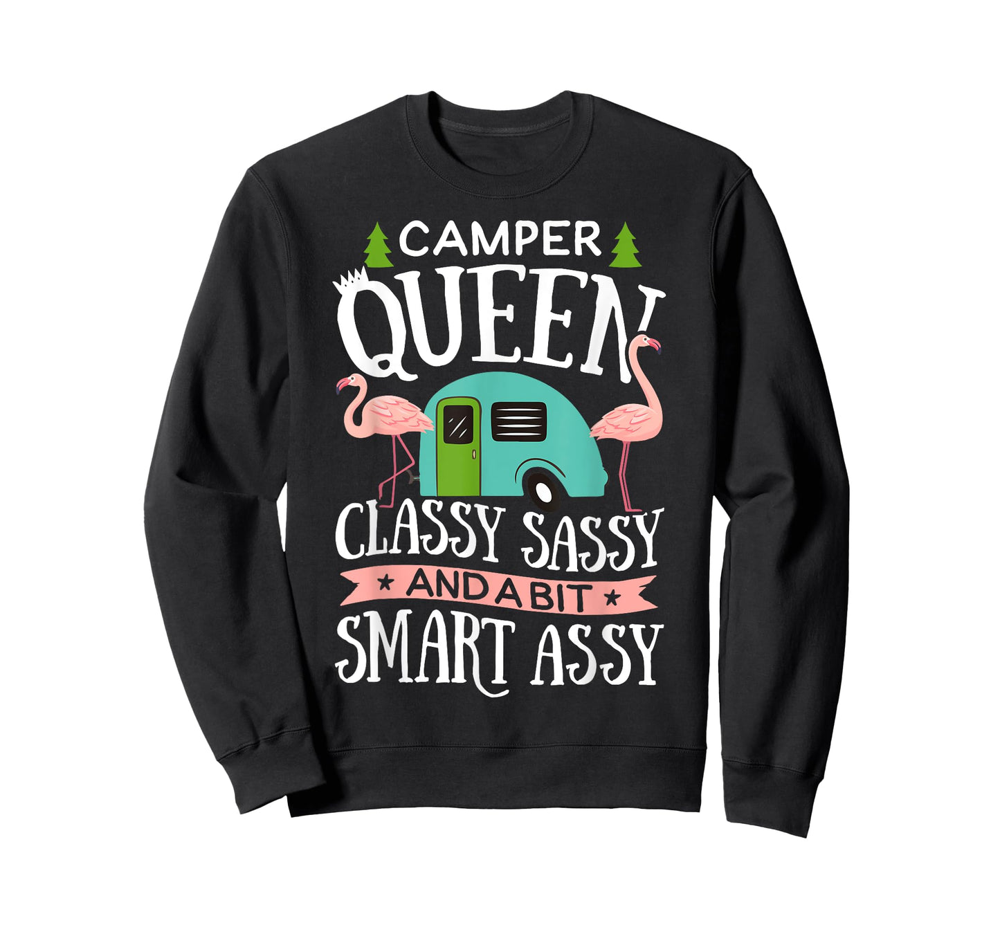 Camper Queen Classy Sassy Smart Funny Women Girls Camping RV T-Shirt
