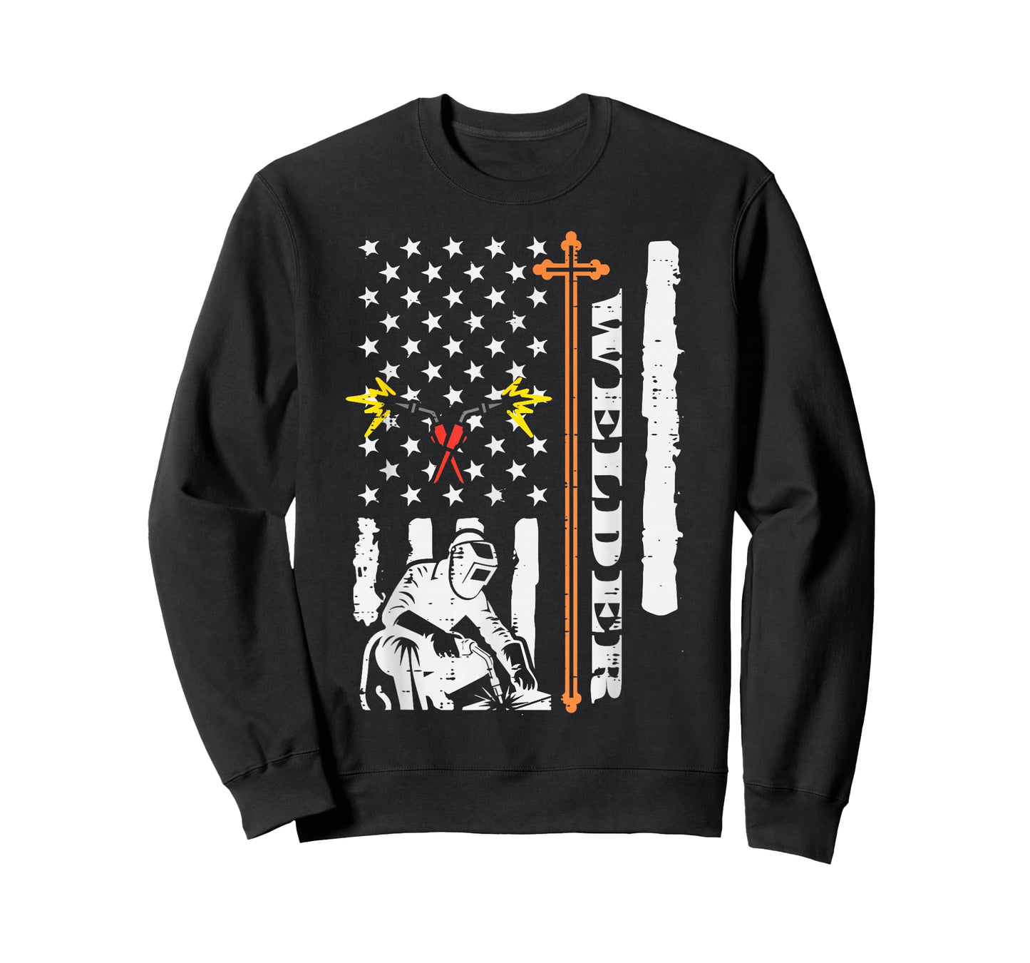Christian Welder US Flag Cross Welding Patriot Men Women Kid T-Shirt