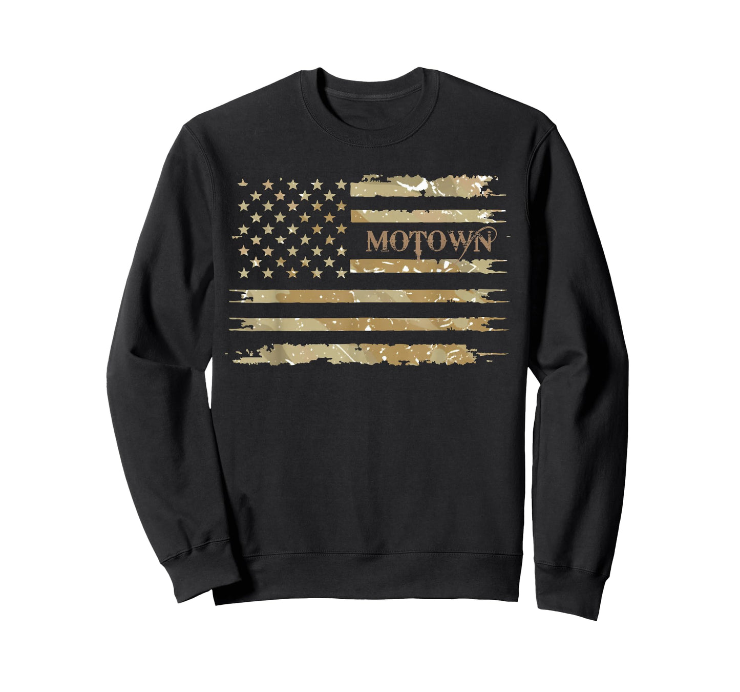 Motown Detroit Desert Camo Distressed T-Shirt