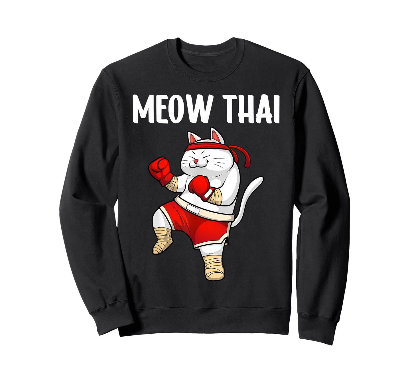 Funny Meow Thai Design For Men Women Muay Thai Boxing Lovers T-Shirt