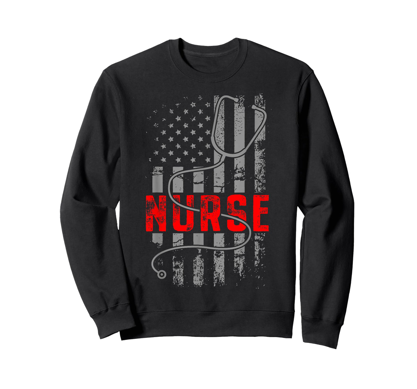 4th Of July USA Flag Patriotic Nurse Week Nurse Stethoscope Women Kids Men T-Shirt