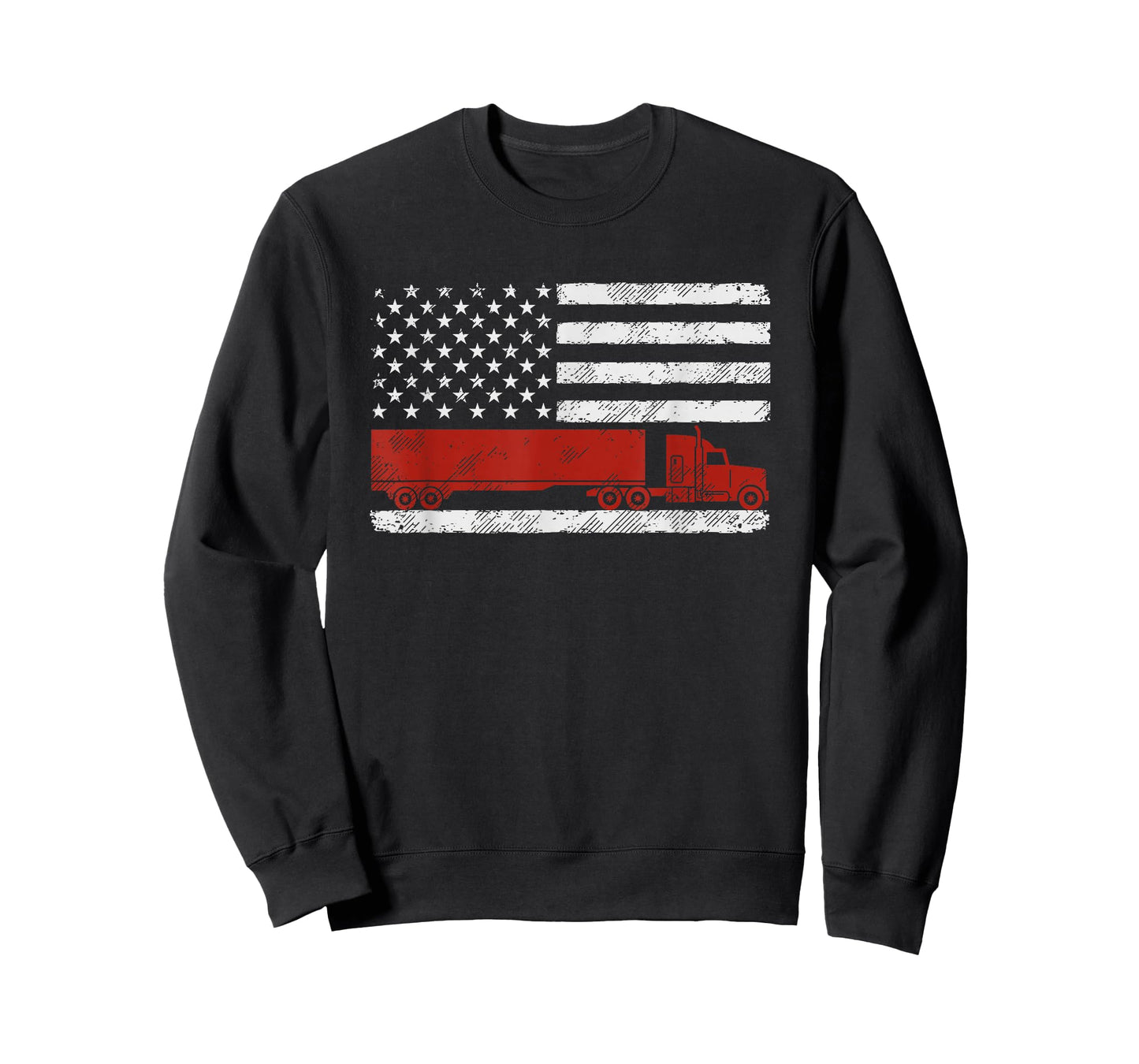 US American Flag Semi Truck Driver Patriotic Trucker T-Shirt