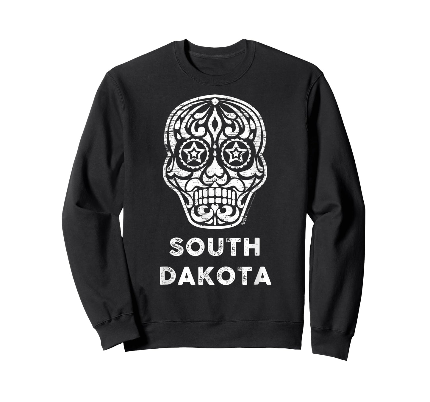 Vintage South Dakota 4th of July Sugar Skull T-Shirt