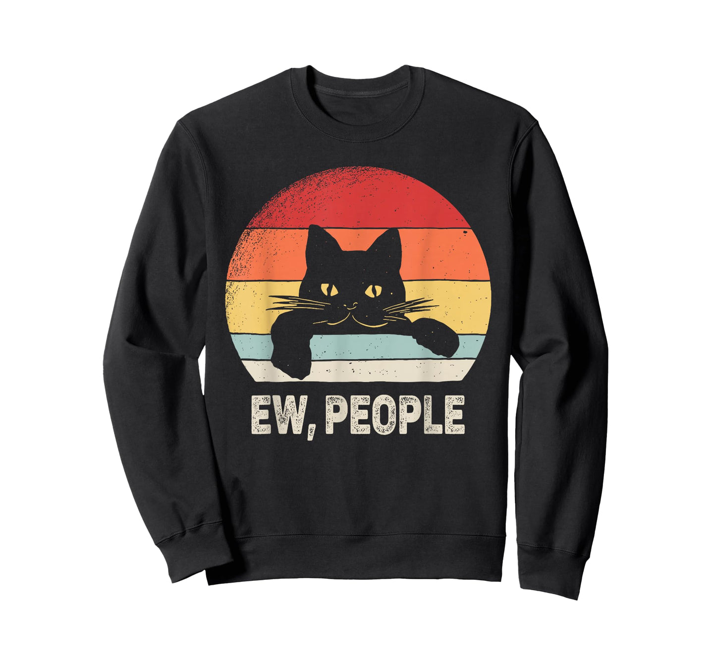 Vintage Retro Ew, People Black Cat T-Shirt