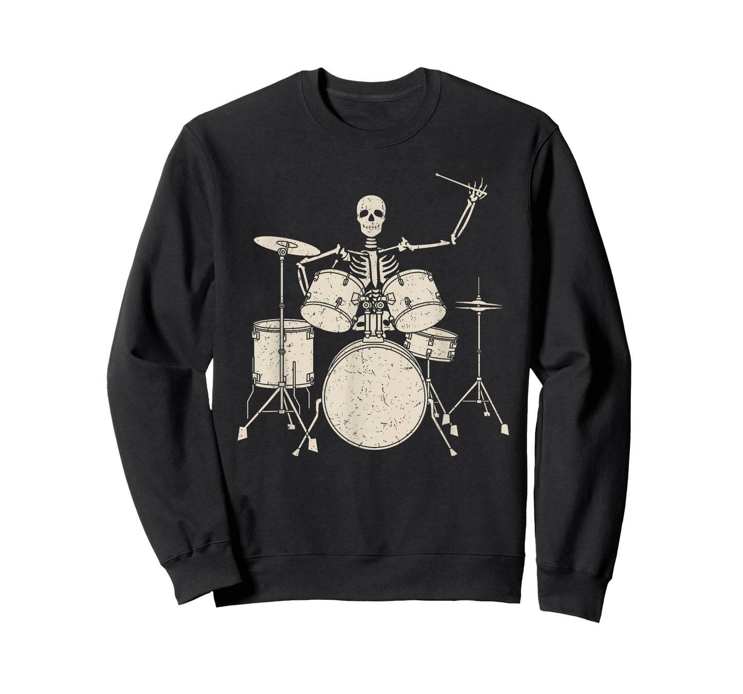 Halloween Skeleton Playing Drum Shirt Cute Funny Drums Gift T-Shirt