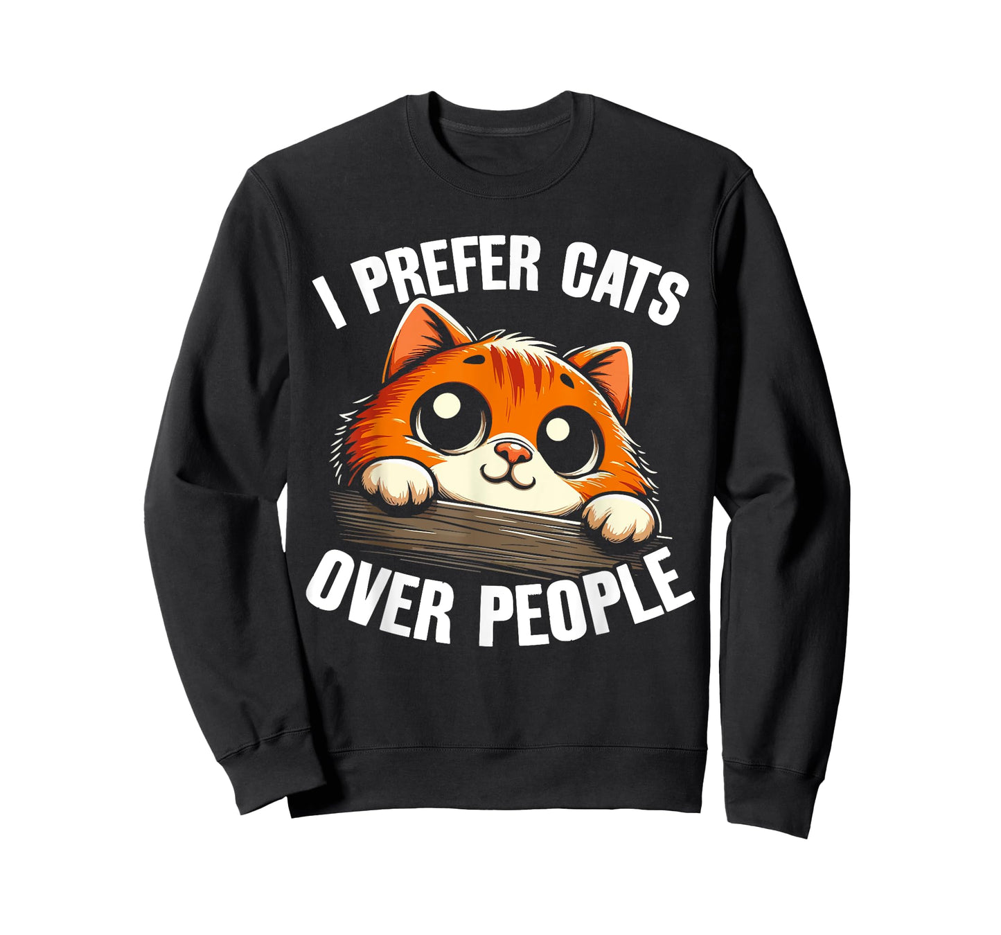 I Prefer Cats Over People Funny Antisocial Cat Lover T-Shirt