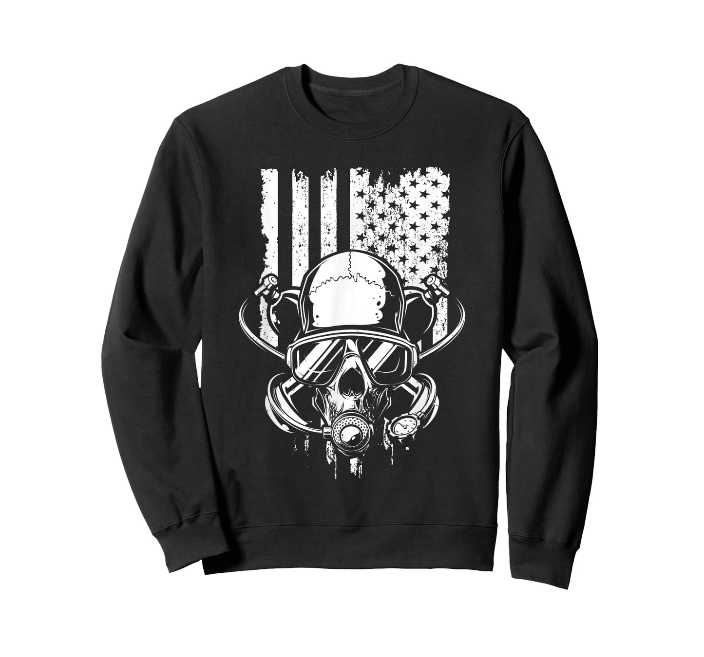 Vintage Skull American Flag Scuba Diving - Dive - Diver Women Kids Men T-Shirt