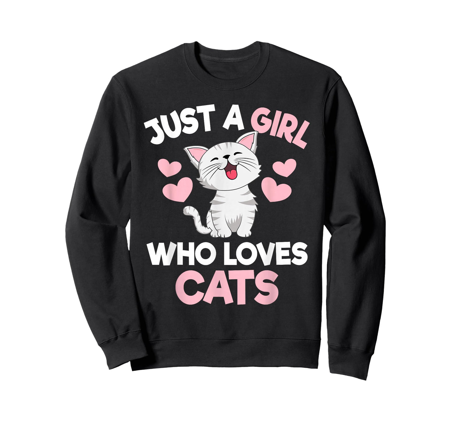 Just A Girl Who Loves Cats Cute Cat Lover Girls Kids T-Shirt