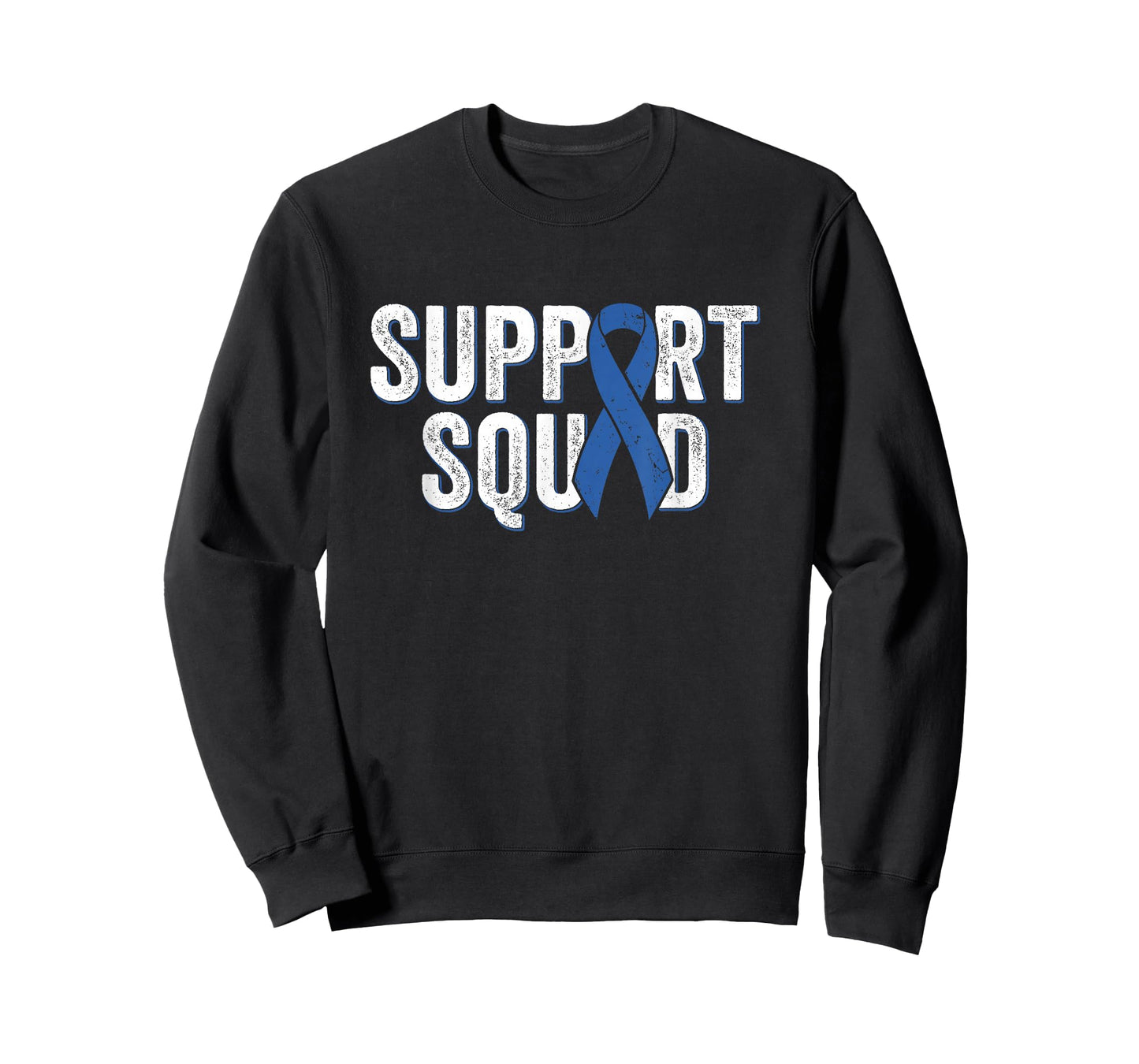 Colon Cancer Support Squad, Blue Colorectal Awareness Ribbon T-Shirt