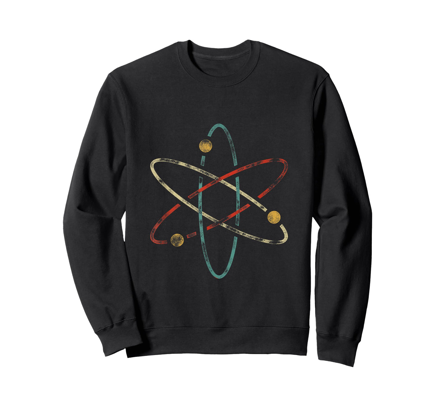 Chemistry & Periodic Table Quotes Retro Atom Chemistry T-Shirt - Unisex-Adults/Kids - Black - Short Sleeve - Small - Crew Neck - Classic Fit - Polyester 100%