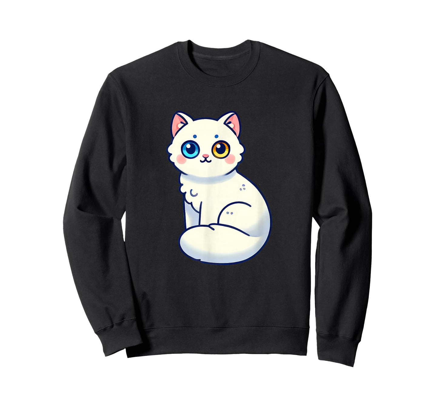 Cat With Heterochromia Cute Cat Lover Men Women Kids T-Shirt