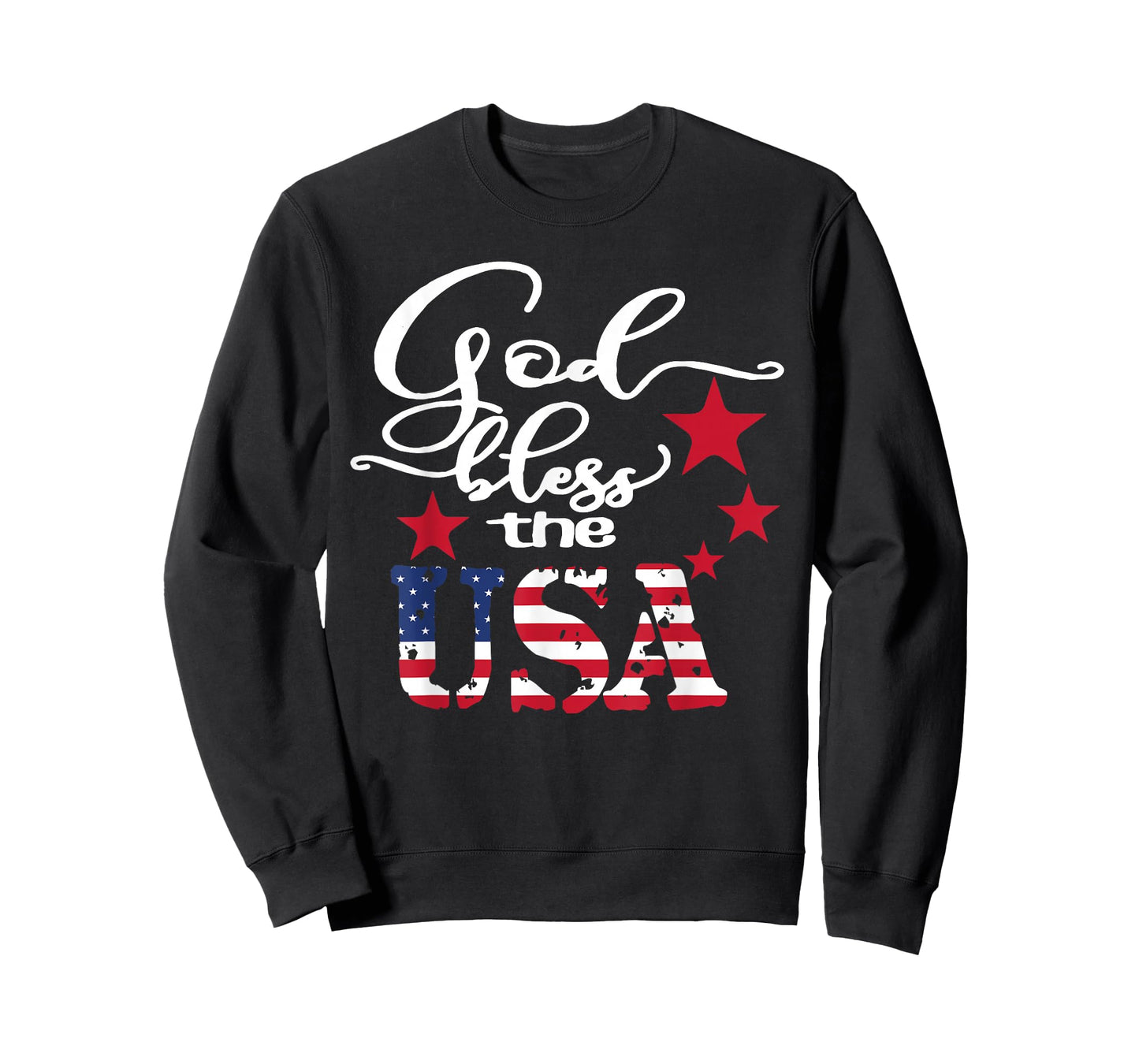 God Bless The USA 4th of July Patriotic US Flag T-Shirt