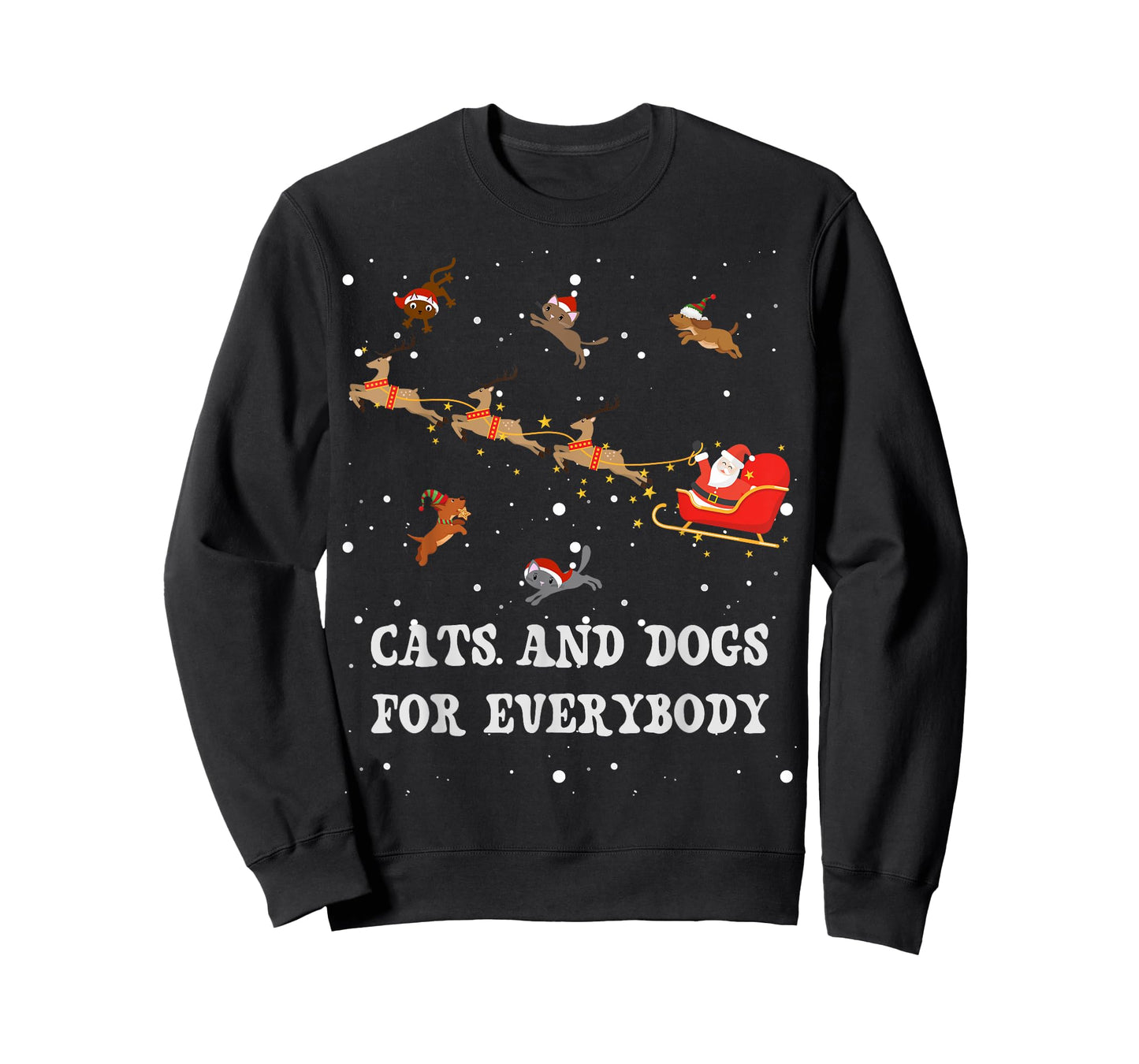 Dogs For Everybody Funny Dog Lovers Christmas T-Shirt