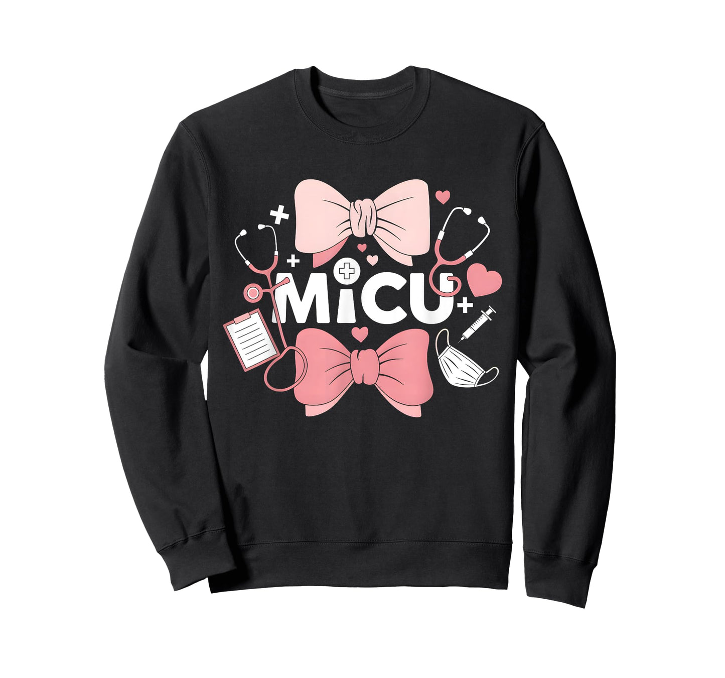 Coquette Bow MICU Nurse Medical Intensive Care Unit T-Shirt
