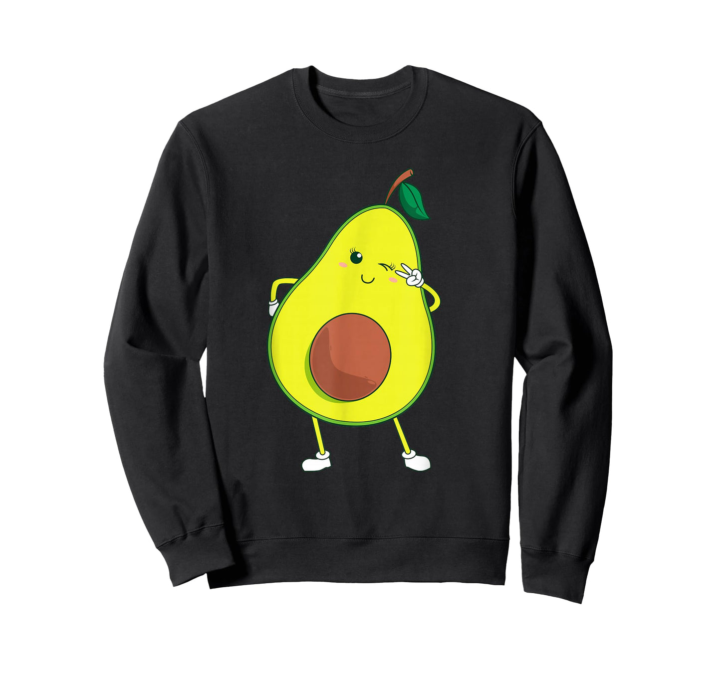 Cute Avocado Art For Kids Men Women Funny Winking Fruit T-Shirt
