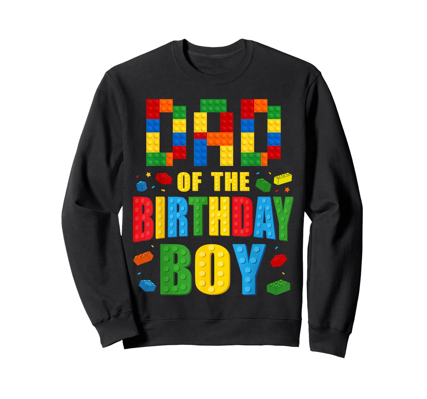 Dad Of The Birthday Boy Building Blocks Bricks Builder T-Shirt