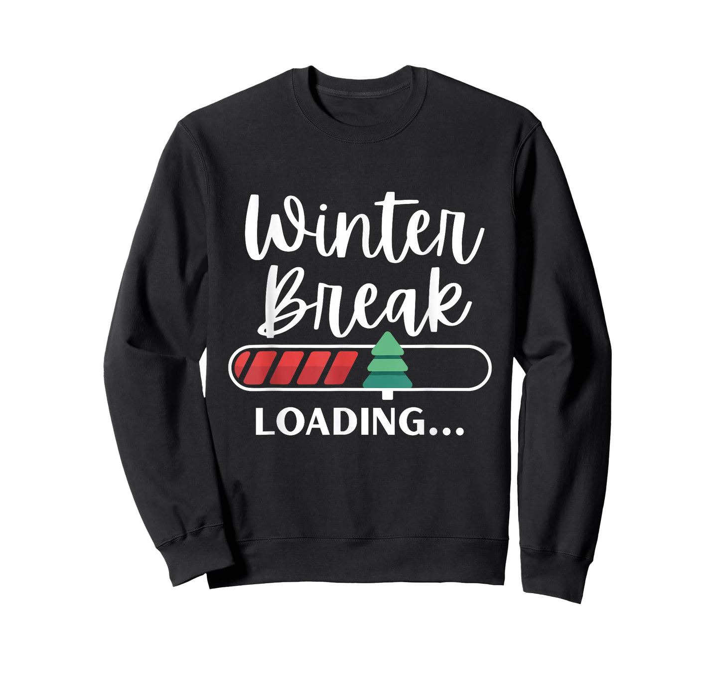 Winter Break Loading Christmas Tree Teacher Student Pajama T-Shirt