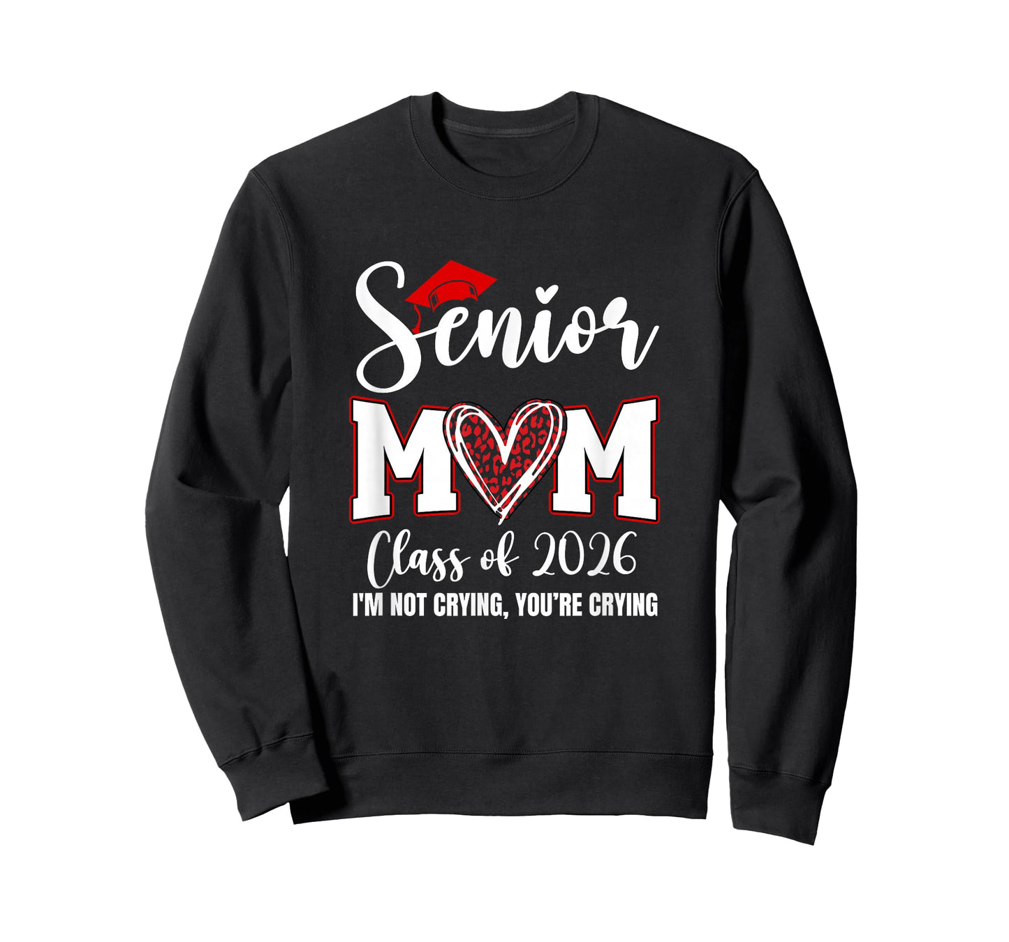 Senior Mom Class of 2026 Senior Mama 2026 Graduation Leopard T-Shirt