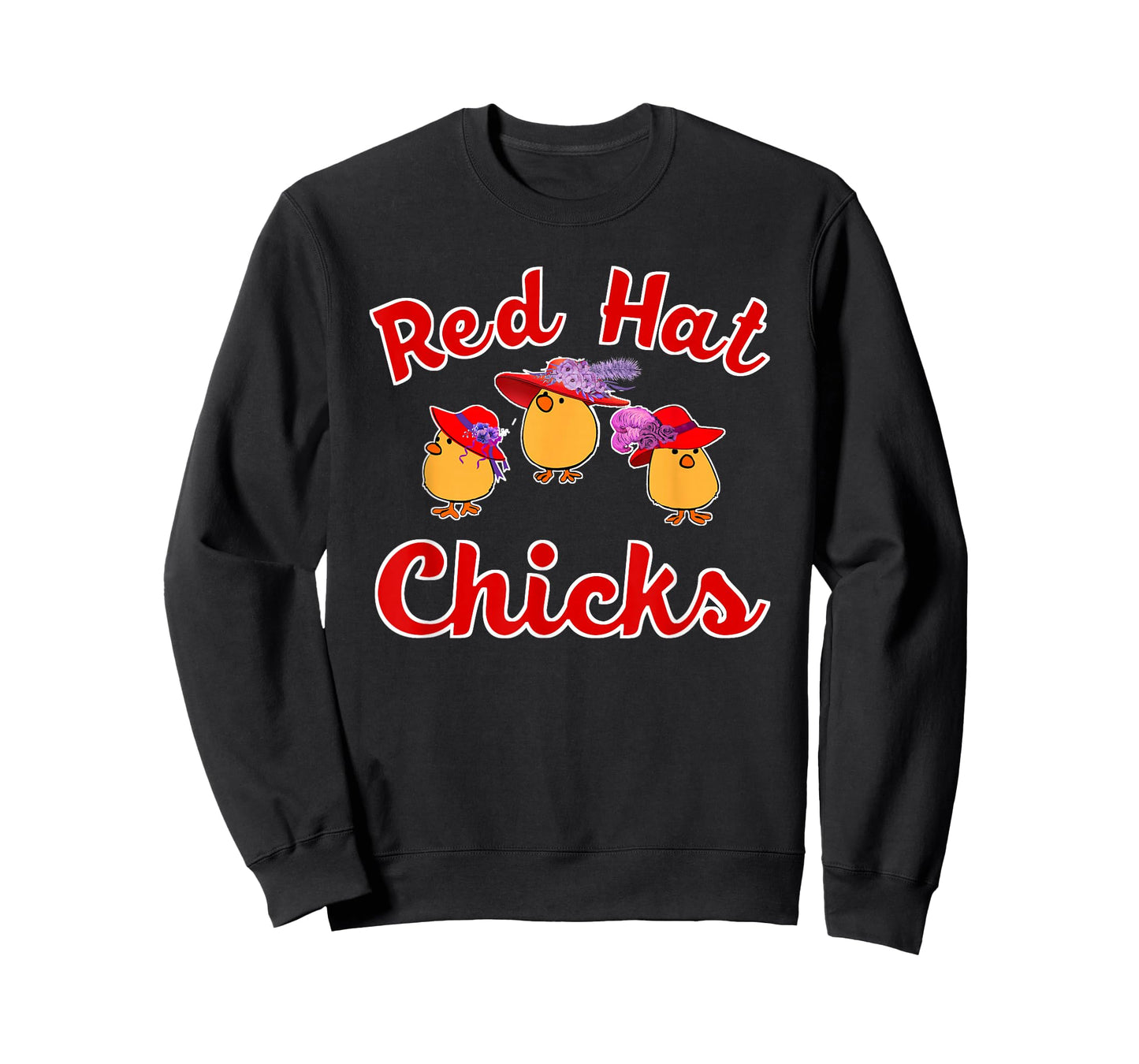 Cute Red Hat Chicks Society T-Shirt